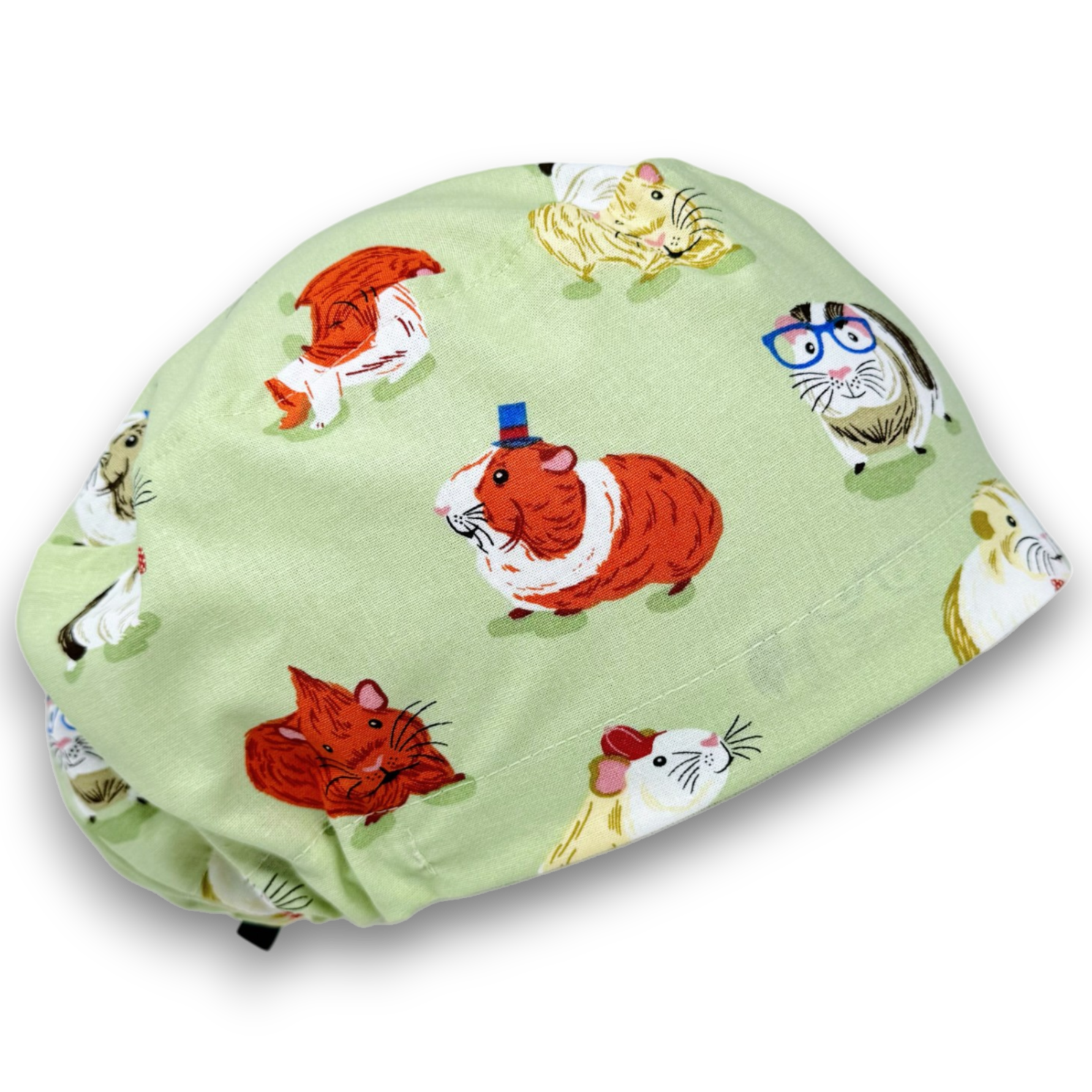 Guinea pig Euro Scrub Cap for Women with Satin Lined Option by Paradise Caps.