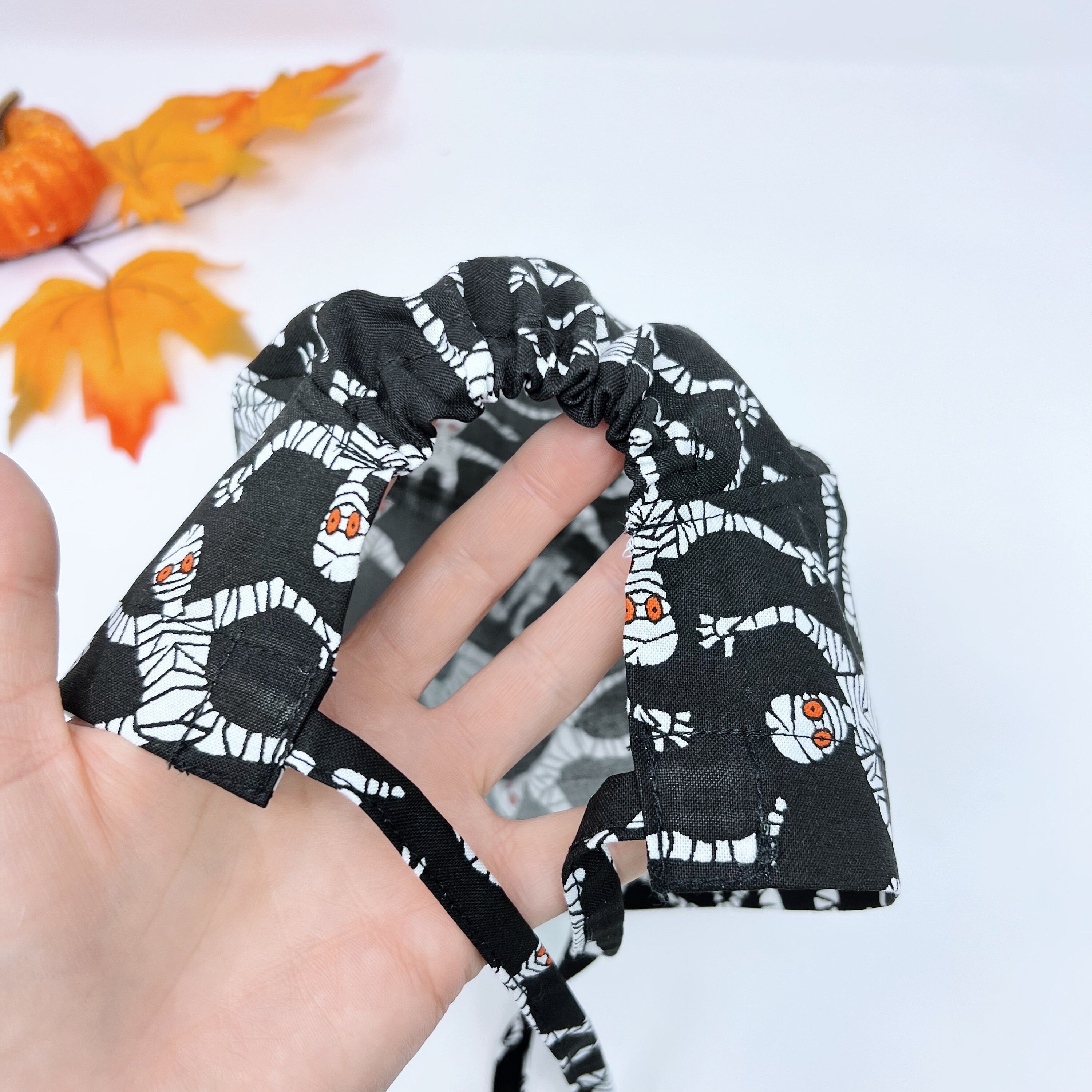 Halloween Skull tie-back style surgical scrub cap by Paradise Caps.