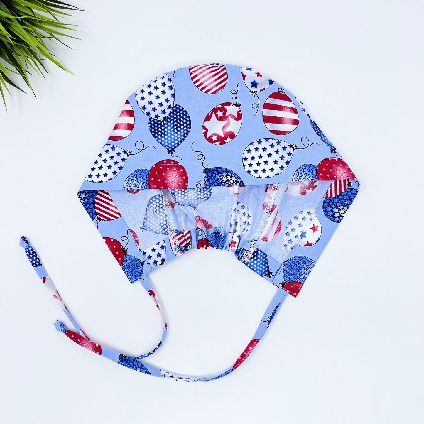 Patriotic Balloons regular surgical cap. Scrub caps for women and men.