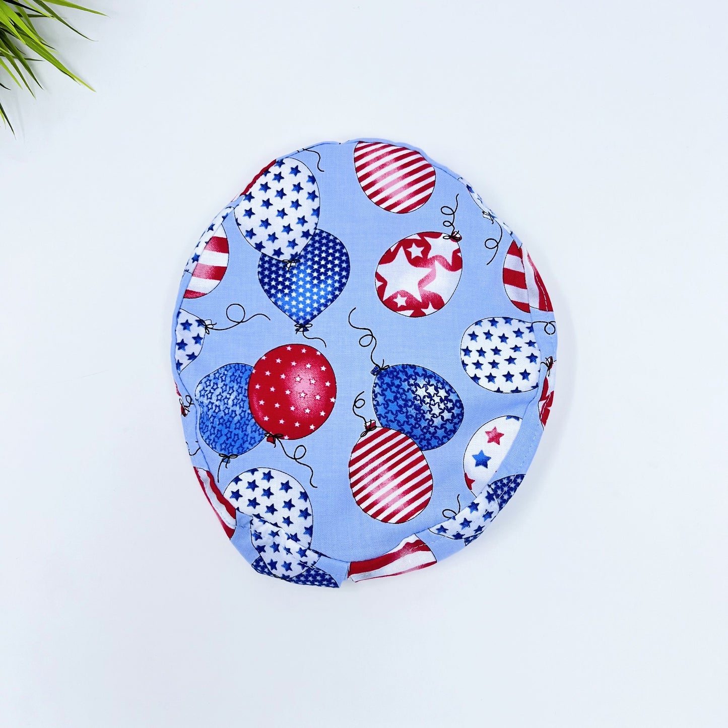 Patriotic Balloons Euro Scrub Cap for Women, Surgical cap Satin Lined Option