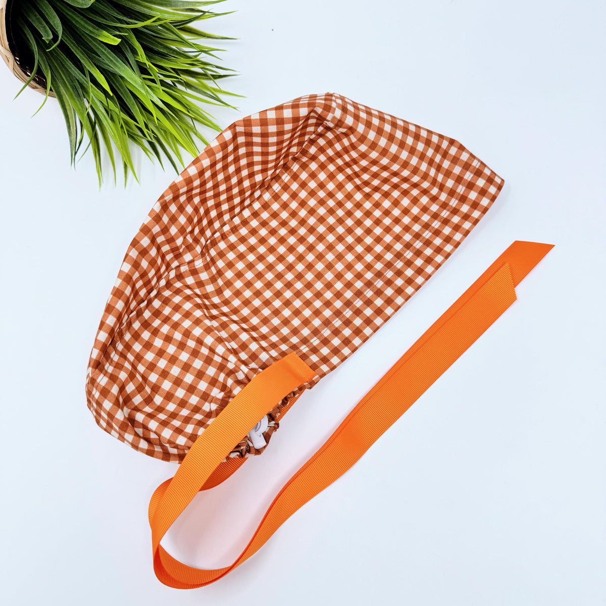 Rustic Check Euro scrub cap with ties for Women by Paradise Caps. Euro ...