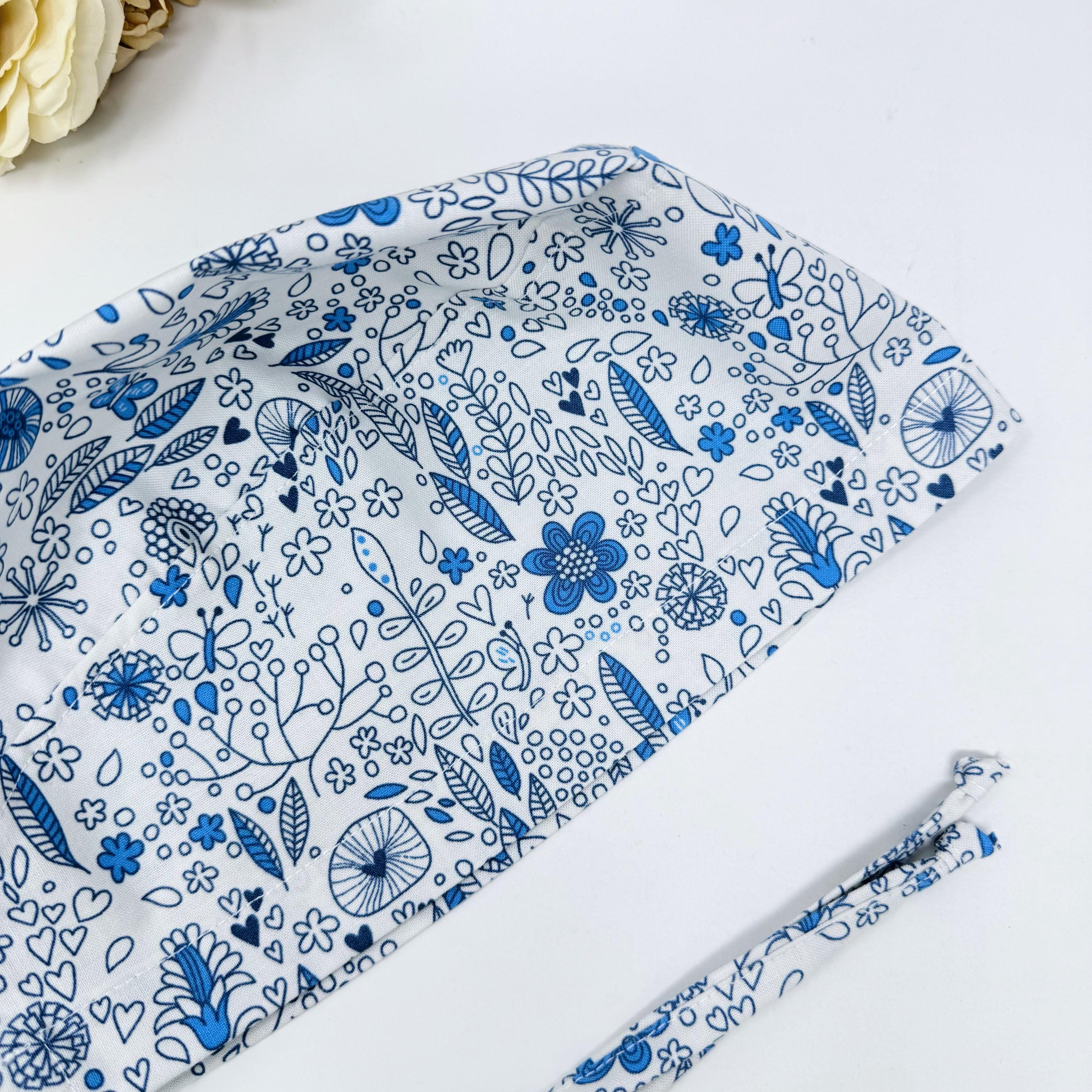 Skull tie-back style surgical scrub cap for men by Paradise Caps.