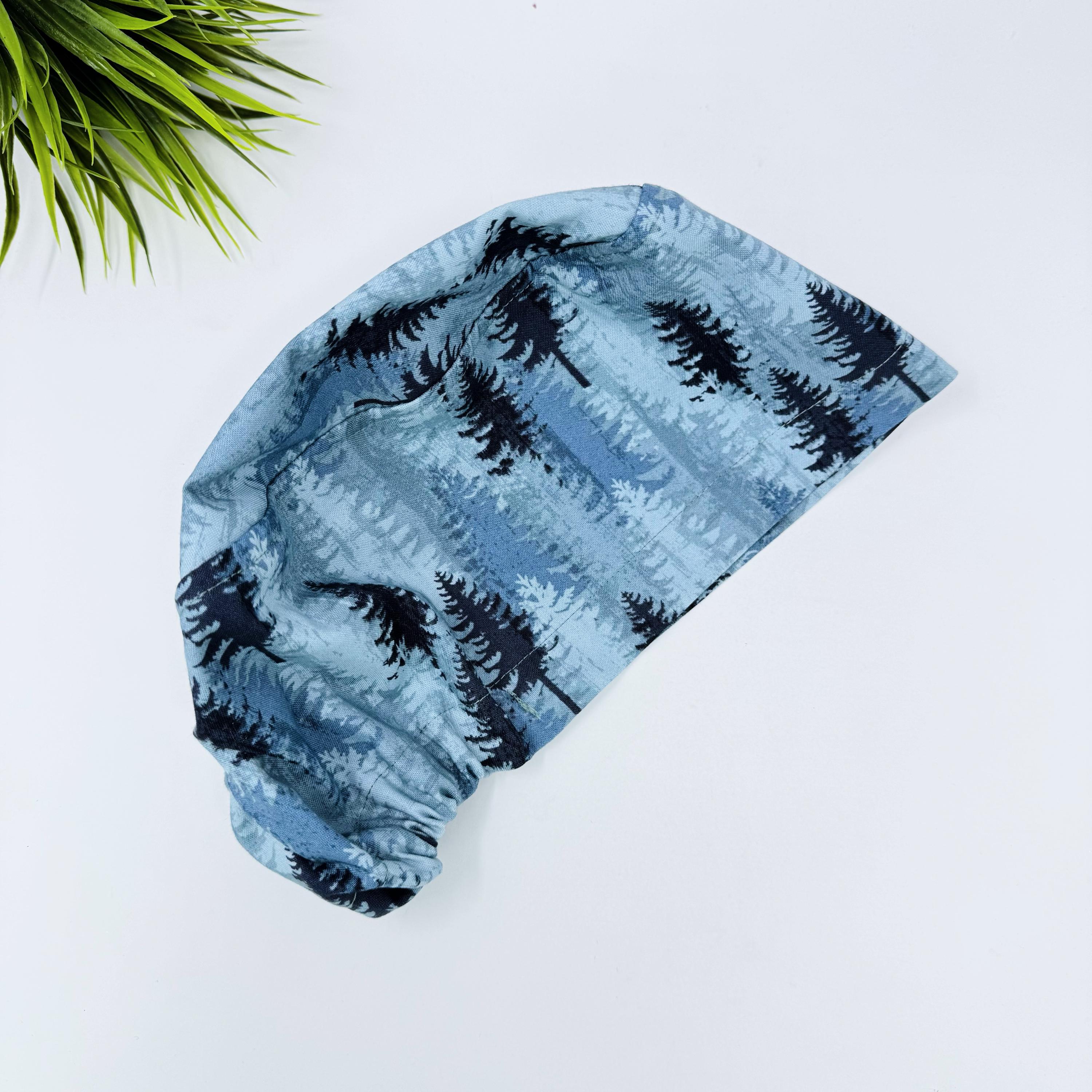 Forest Euro Scrub Cap for Women with Satin Lined Option by Paradise Caps.