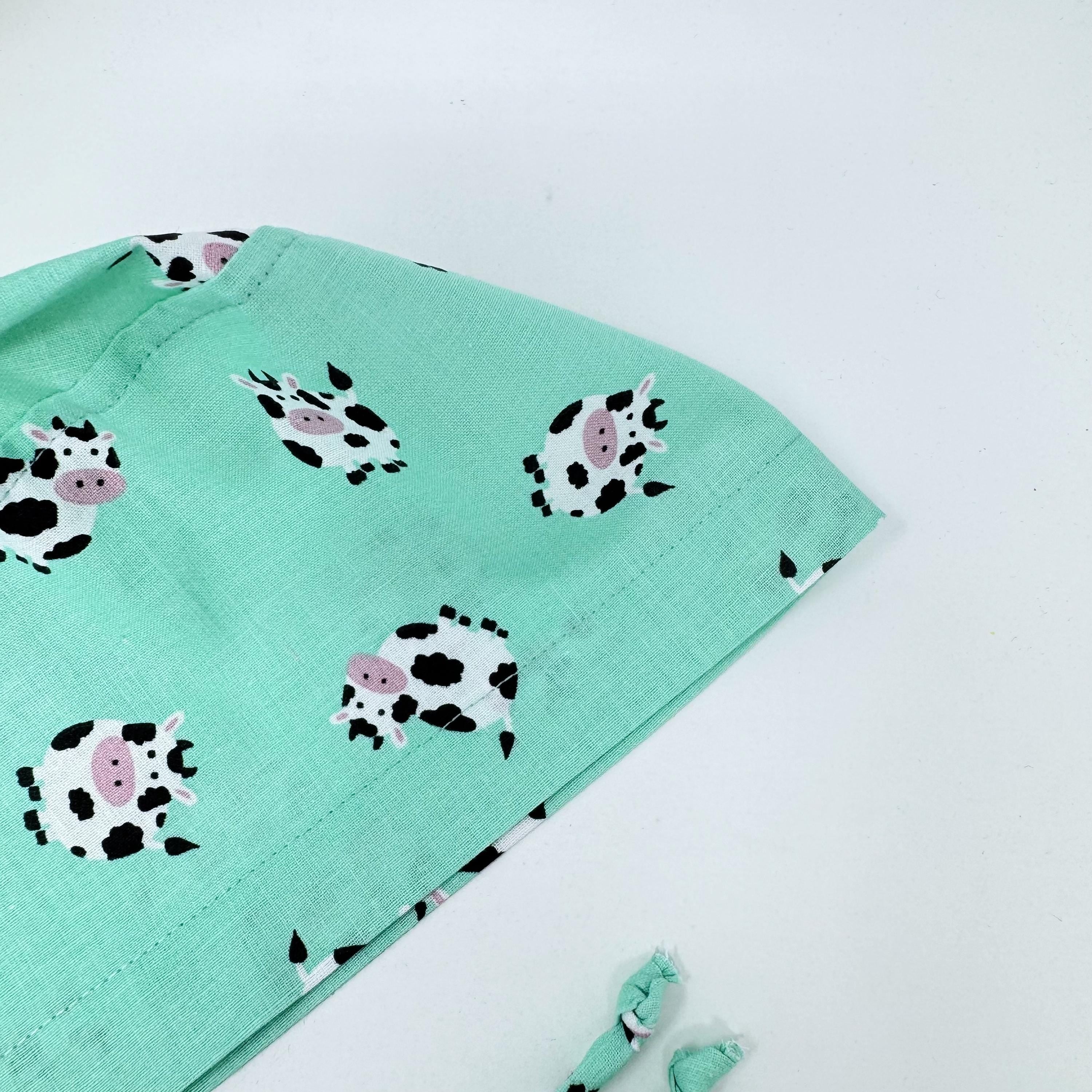 Men's Scrub Hat with Optional Satin Lining. Cow Surgical Cap by ParadiseCaps.