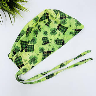 St. Patrick's Day hats Surgical Scrub Cap. Tie-Back Cotton Skull Cap by Paradise Caps.