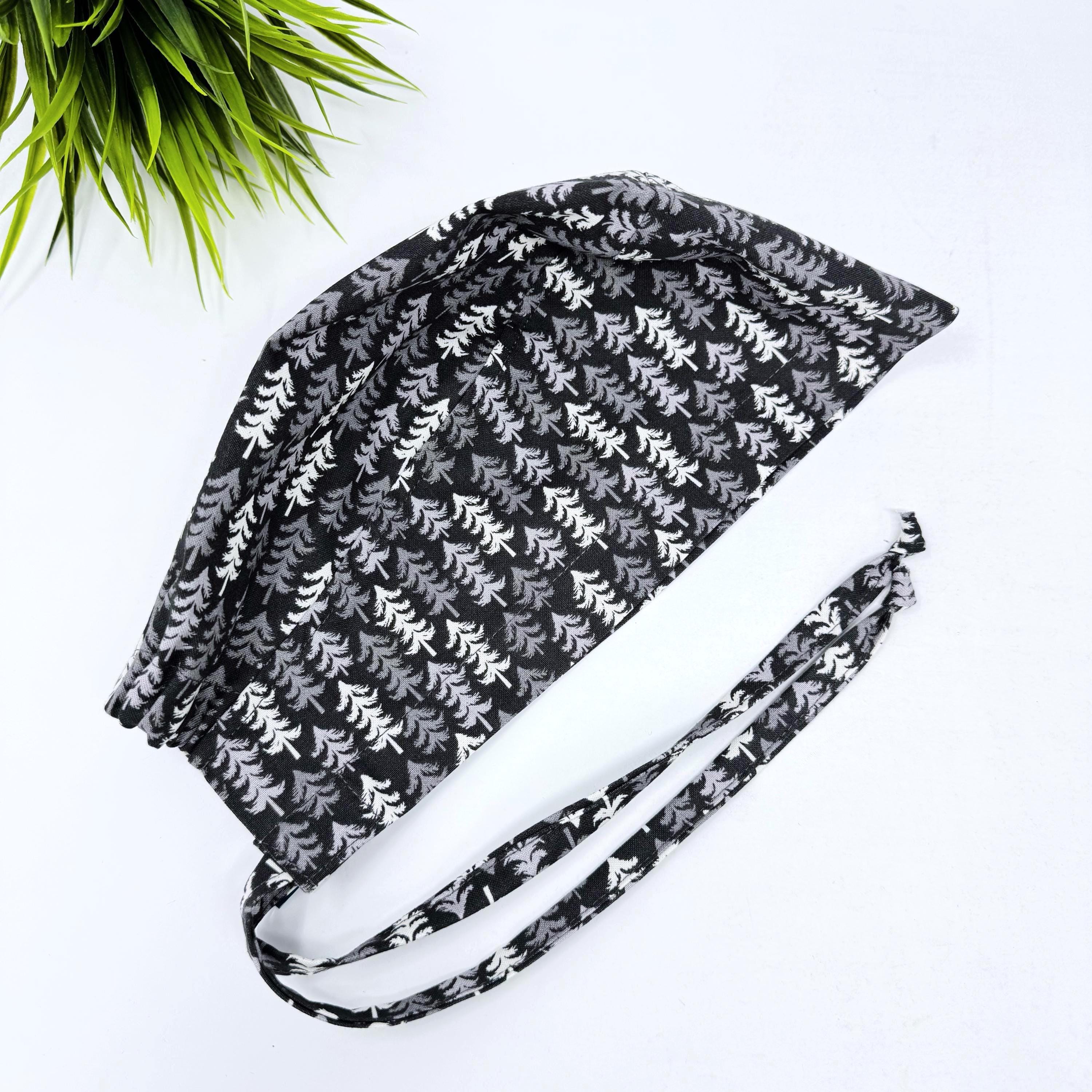 Mens Surgical scrub cap. Nordic Pines tie back scrub hat by Paradise Caps.