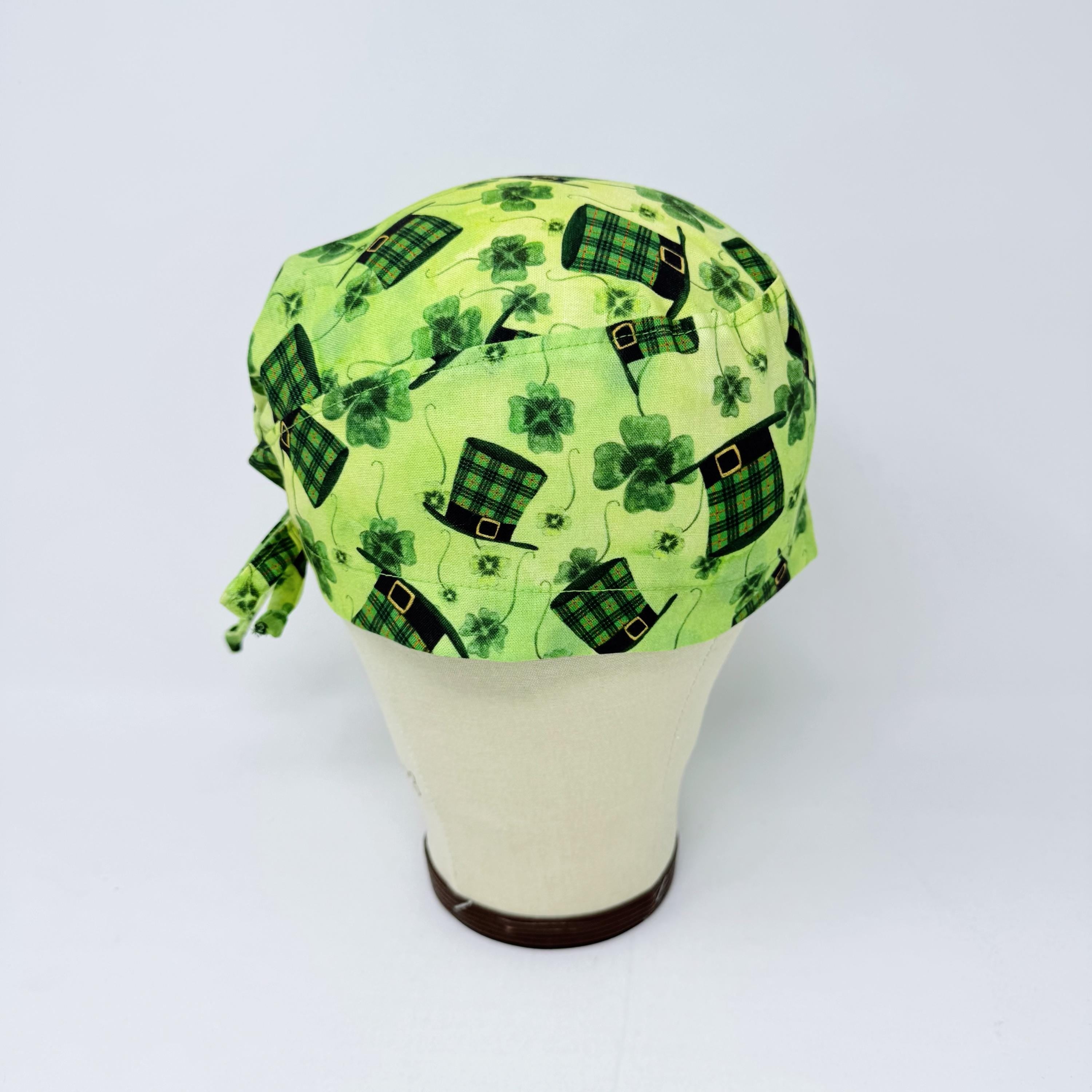 St. Patrick's Day hats Surgical Scrub Cap. Tie-Back Cotton Skull Cap by Paradise Caps.