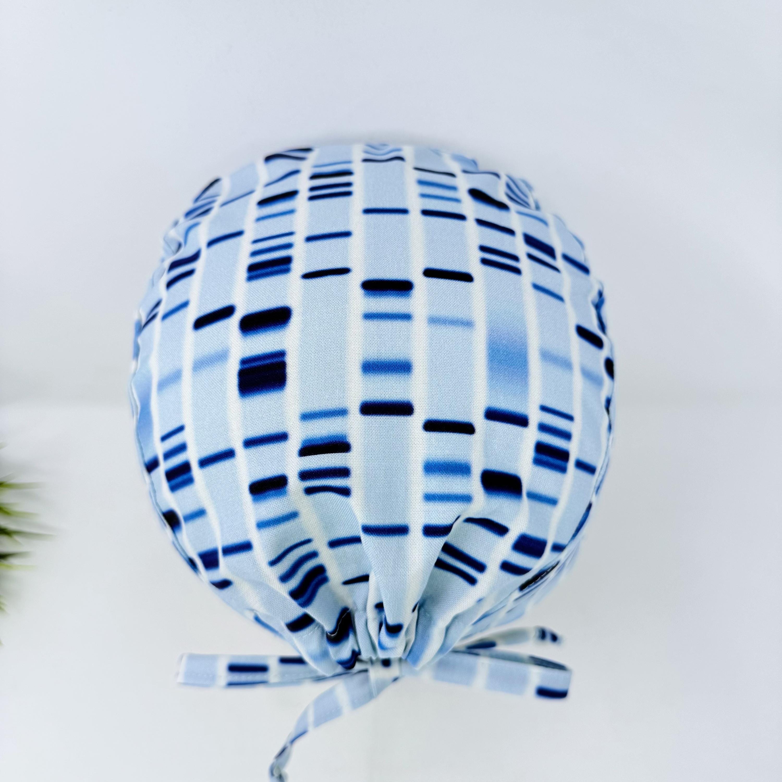 Surgical scrub cap for men. Stripe tie back scrub hat by Paradise Caps.