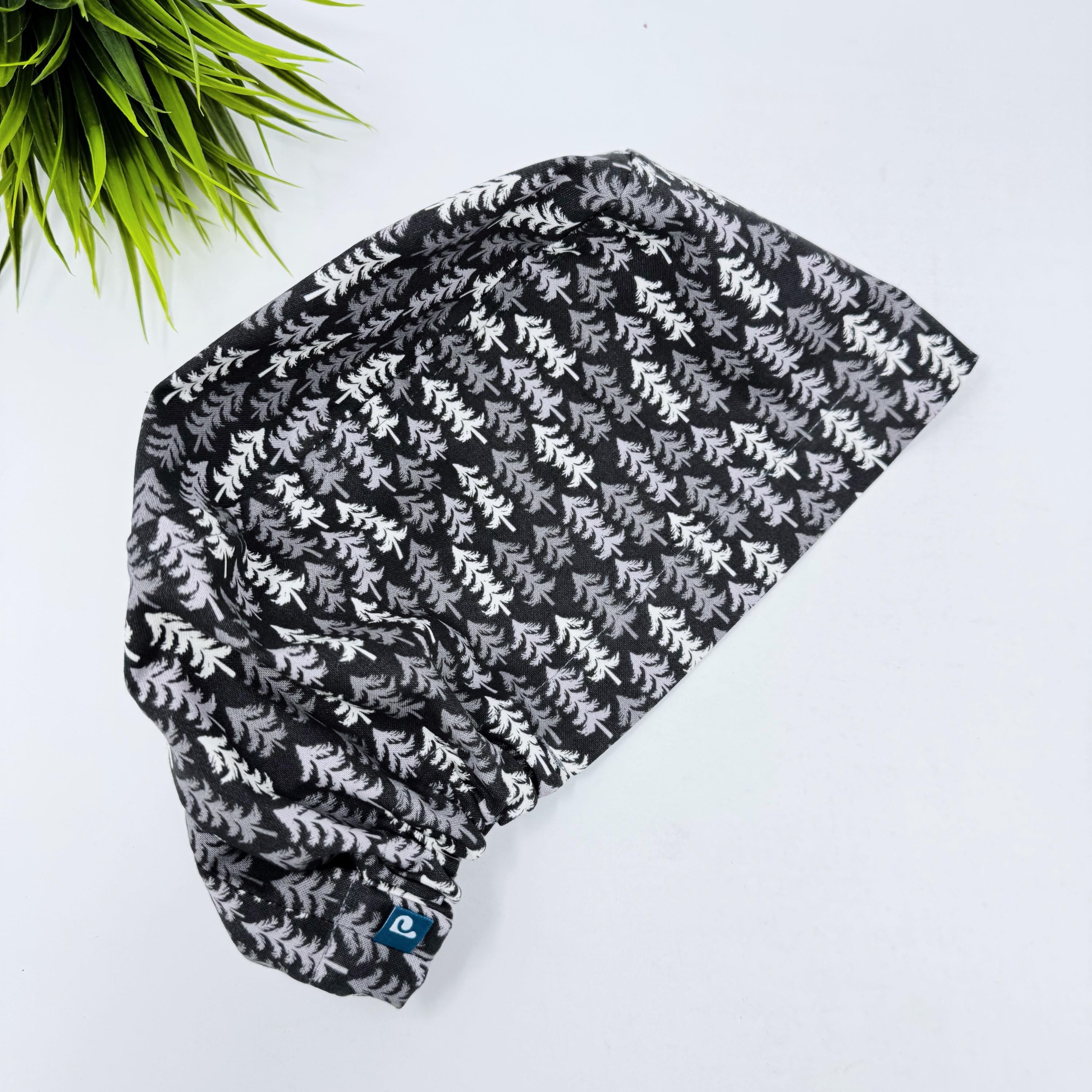 Euro scrub cap for women. Nordic Pines European surgical hat with satin lined by Paradise Caps.