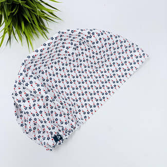 Euro Scrub Cap for Women. Patriotic Stars European Surgical cap Satin Lined by Paradise Caps.