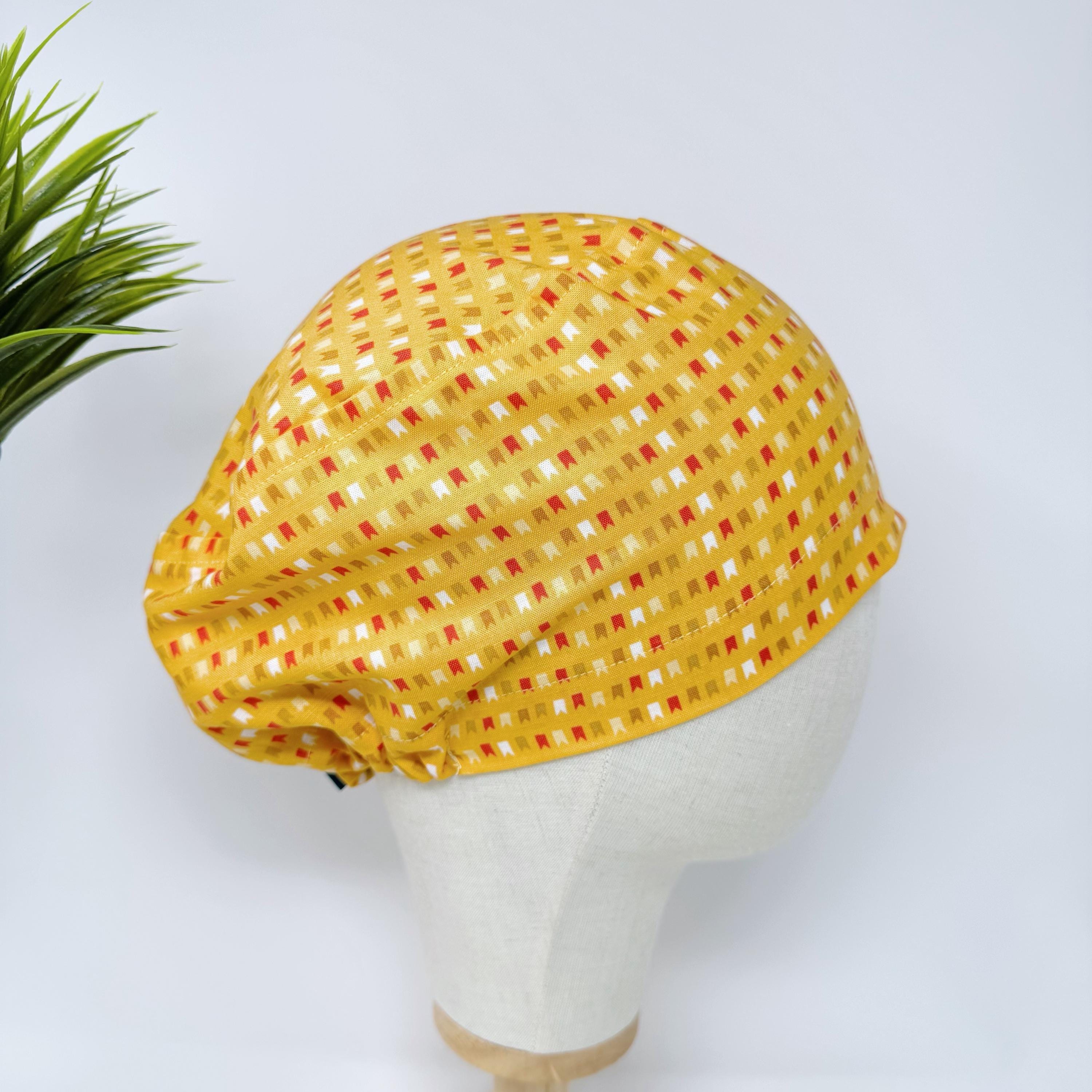 Euro scrub cap for women. Minimal Pattern European satin lined option ...