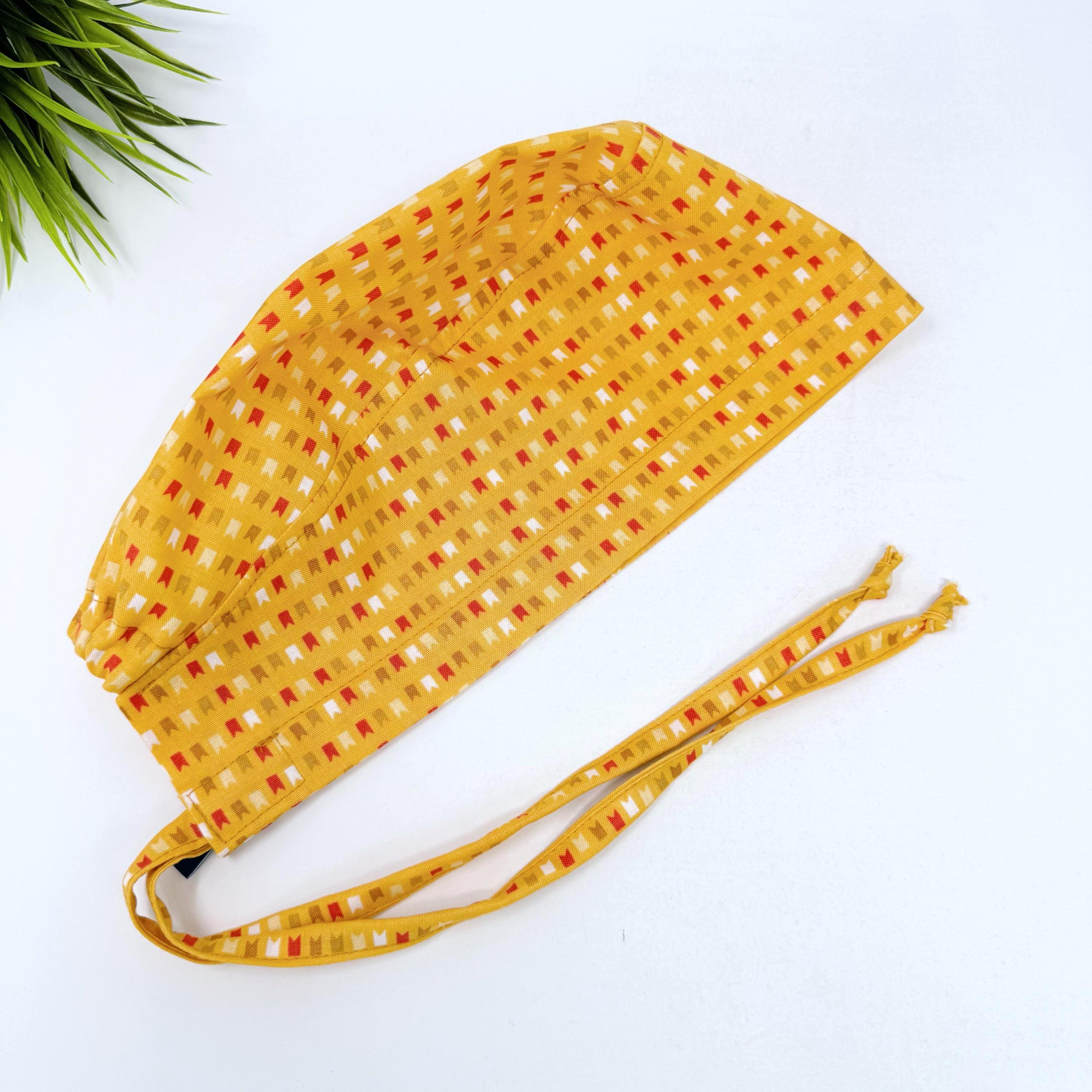 Men's surgical scrub cap. Minimal Pattern skull tie-back style scrub ...