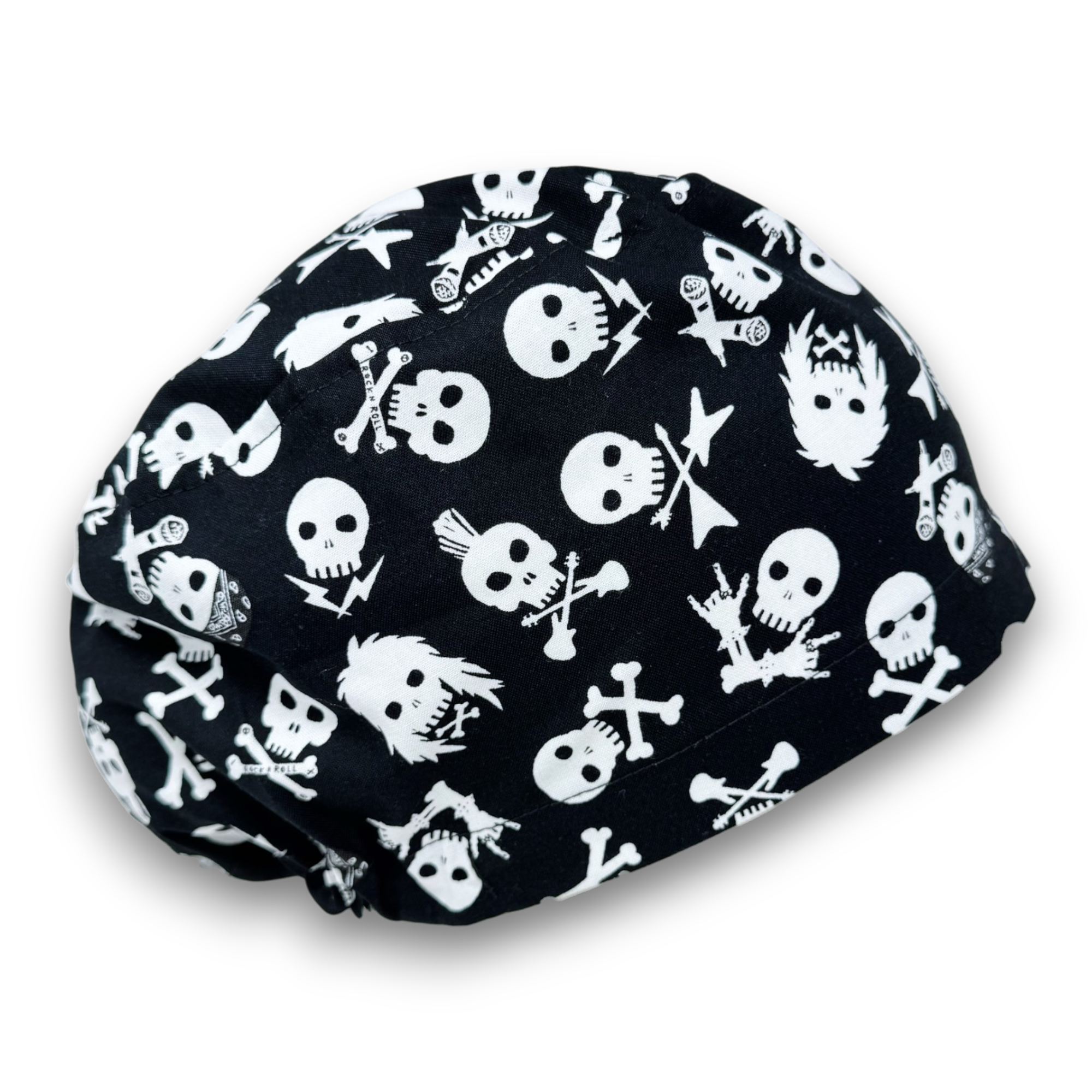 Skull Euro Scrub Cap for Women with Satin Lined Option by Paradise Caps.