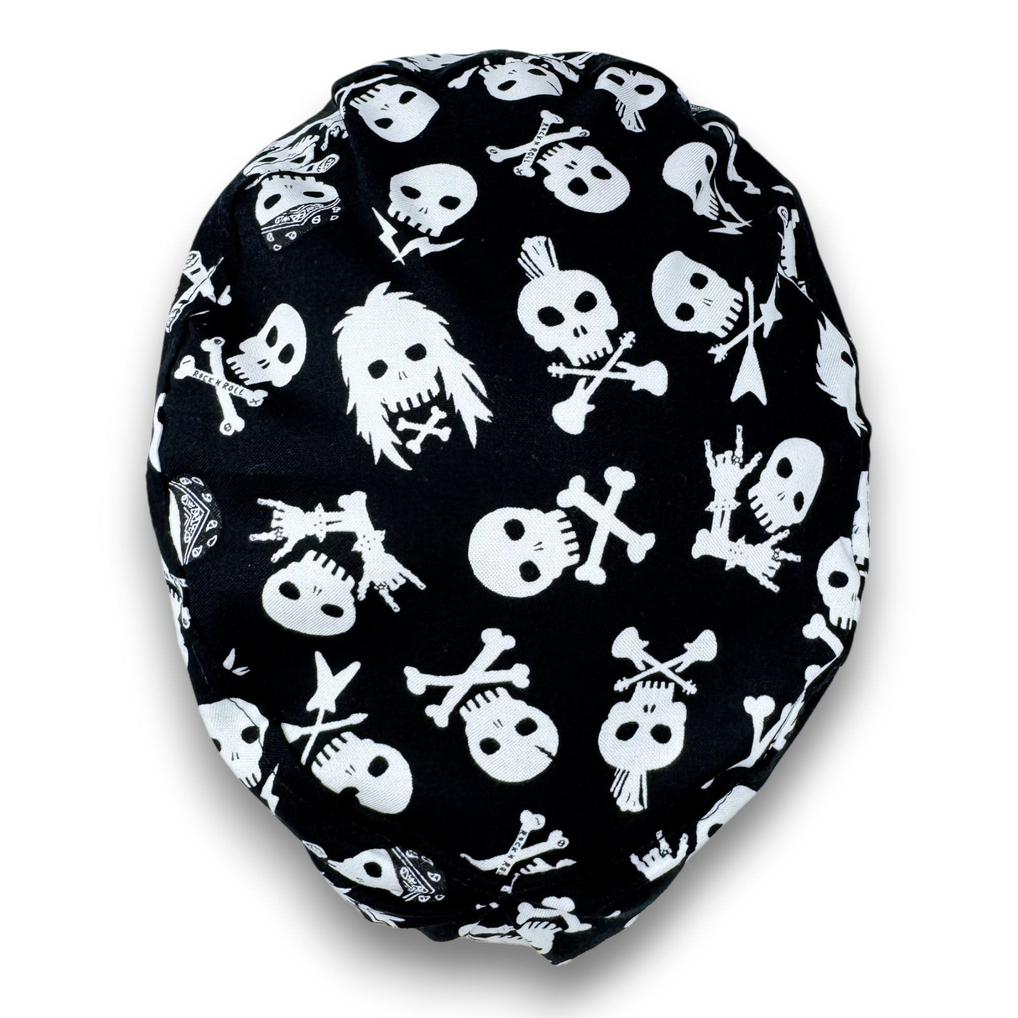 Skull Euro Scrub Cap for Women with Satin Lined Option by Paradise Caps.