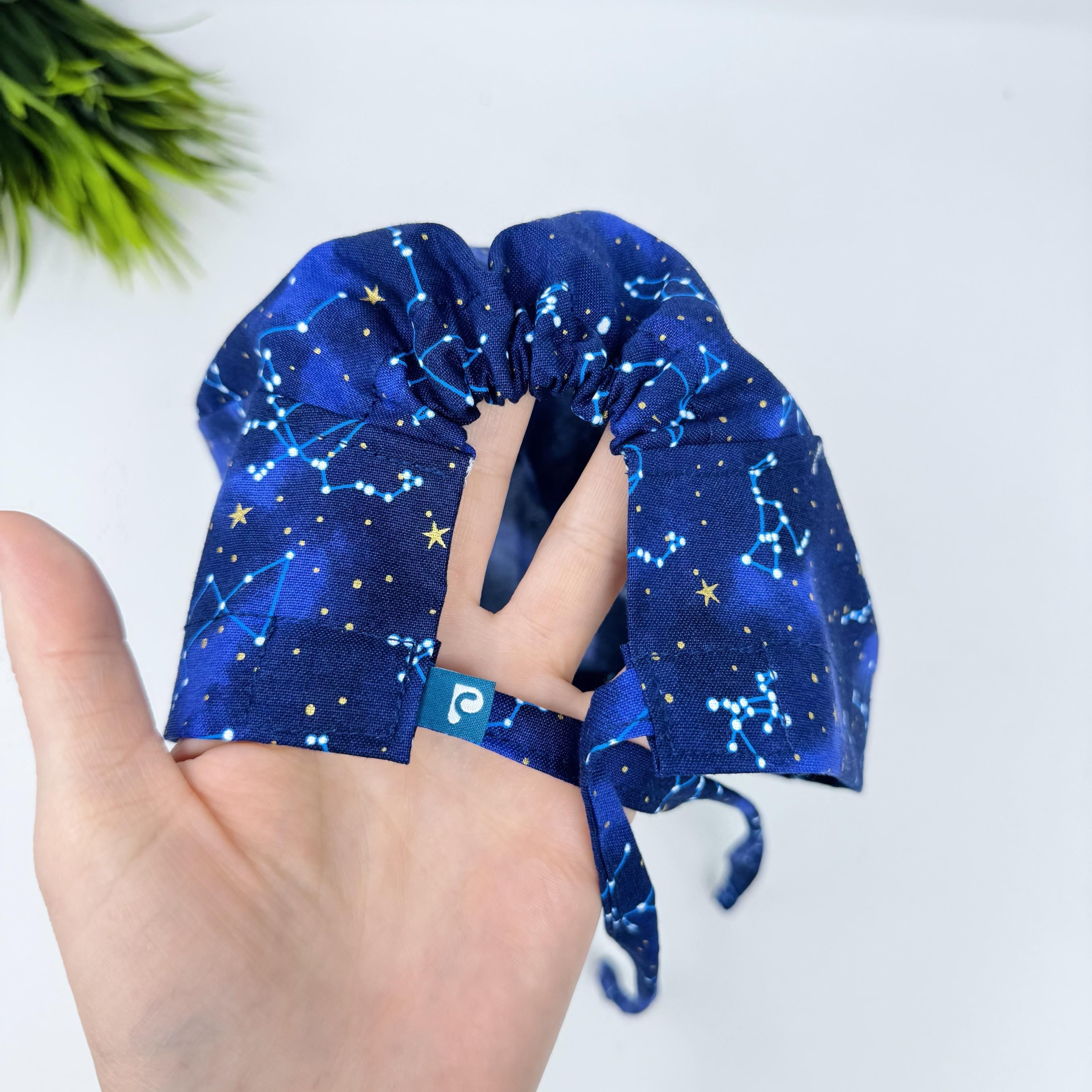 Constellation Men's Skull tie-back style surgical scrub cap for men by Paradise Caps.