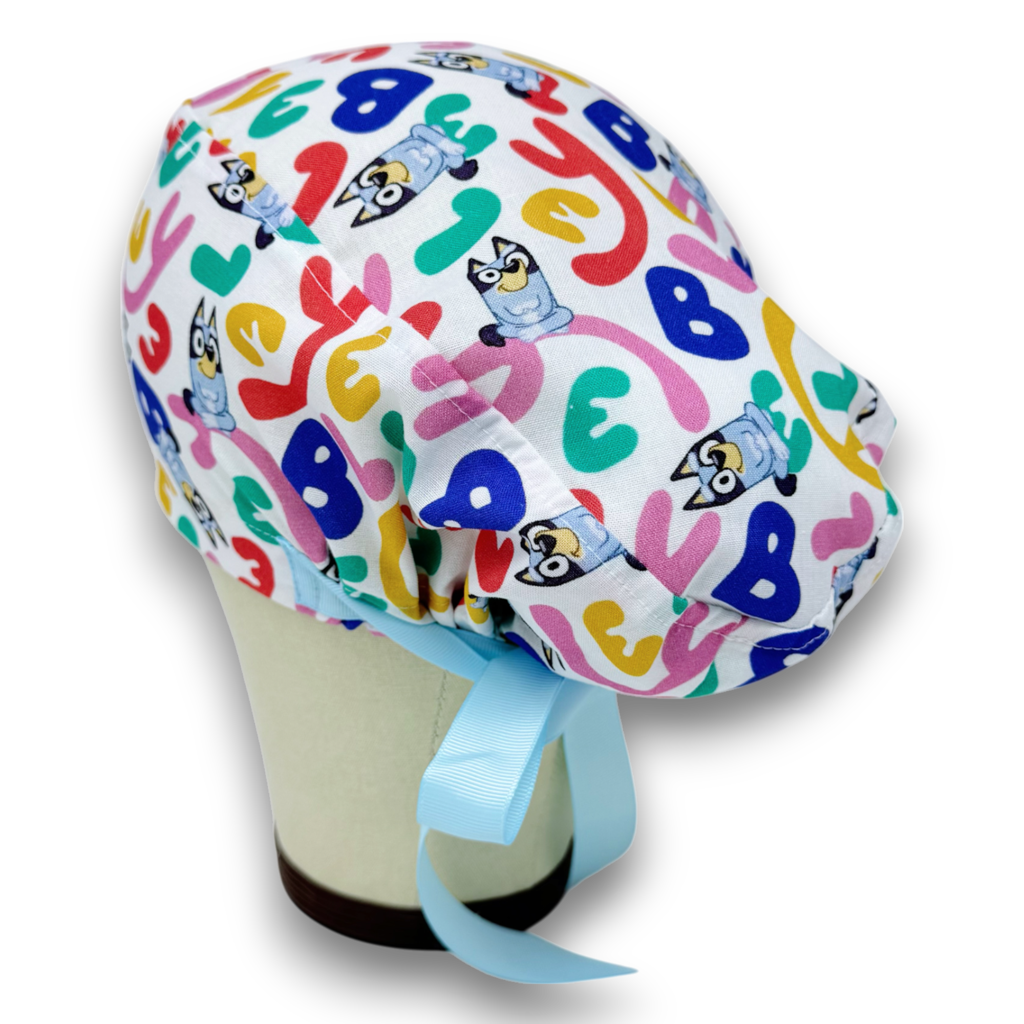 Funny Euro scrub cap with ties for Women by Paradise Caps. Euro PLUS style.