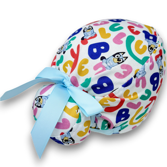 Funny Euro scrub cap with ties for Women by Paradise Caps. Euro PLUS style.