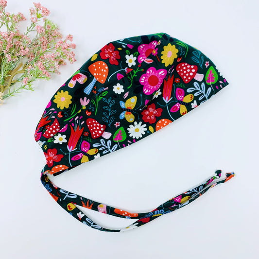 Scrub caps for women. Flowers surgical cap. Medical Scrub Cap, Dental scrub cap.