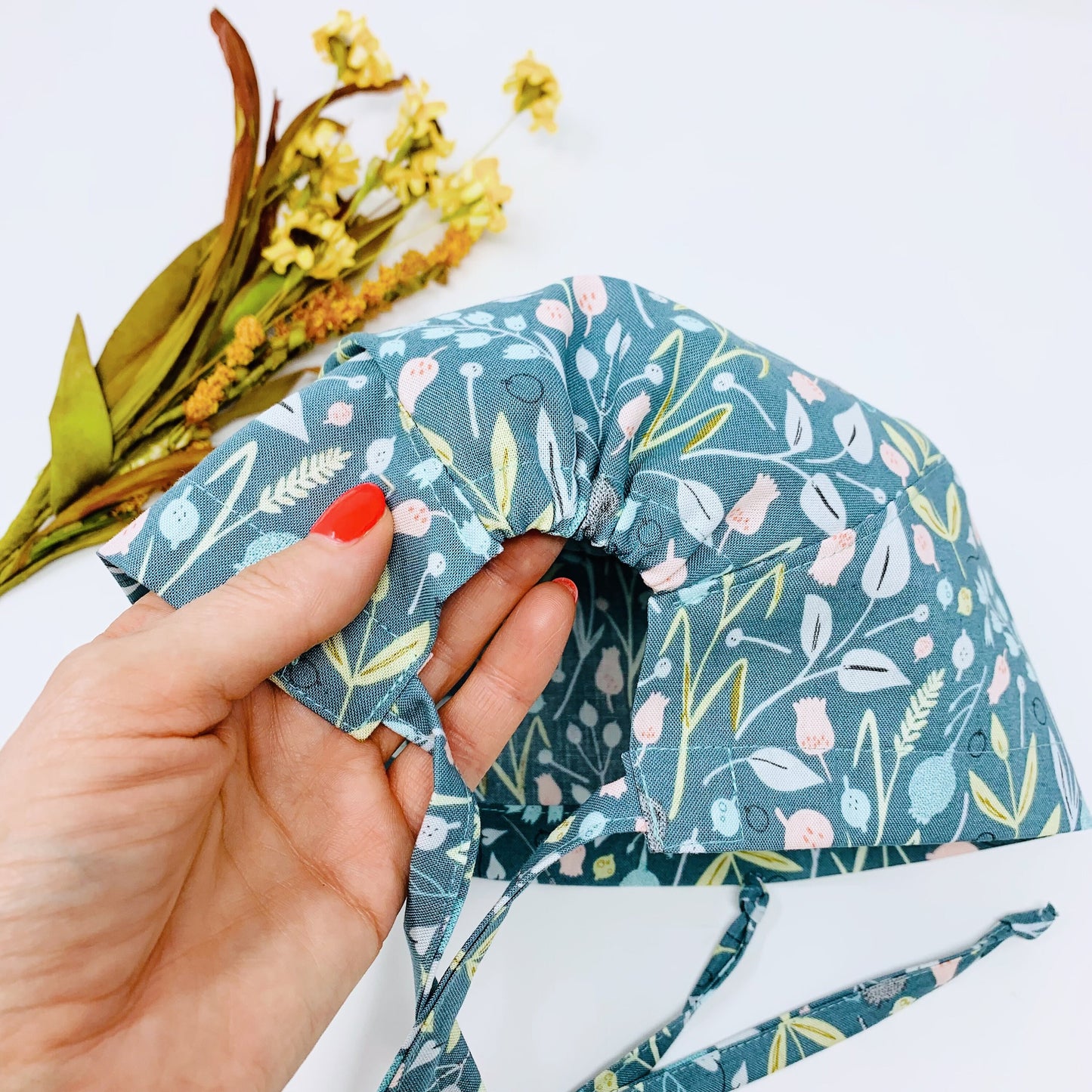 Flowers surgical. Medical Scrub Cap, Dental scrub cap, Scrub caps for women.