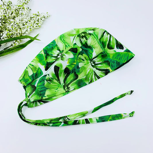 Monstera surgical cap. Medical Scrub Cap, Dental scrub cap.