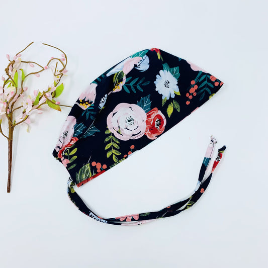 Flowers surgical cap. Summer Medical Scrub Cap, Dental scrub cap.