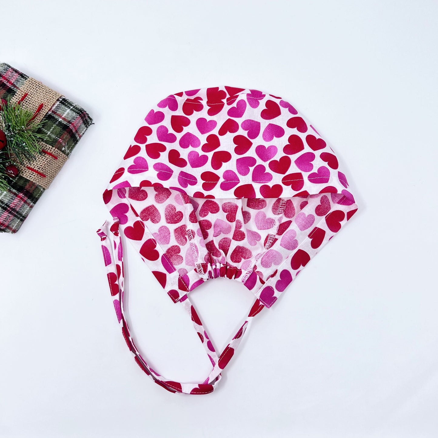 Valentine's day scrub Cap, Hearts surgical cap, Scrub caps for women. Scrub Cap man.