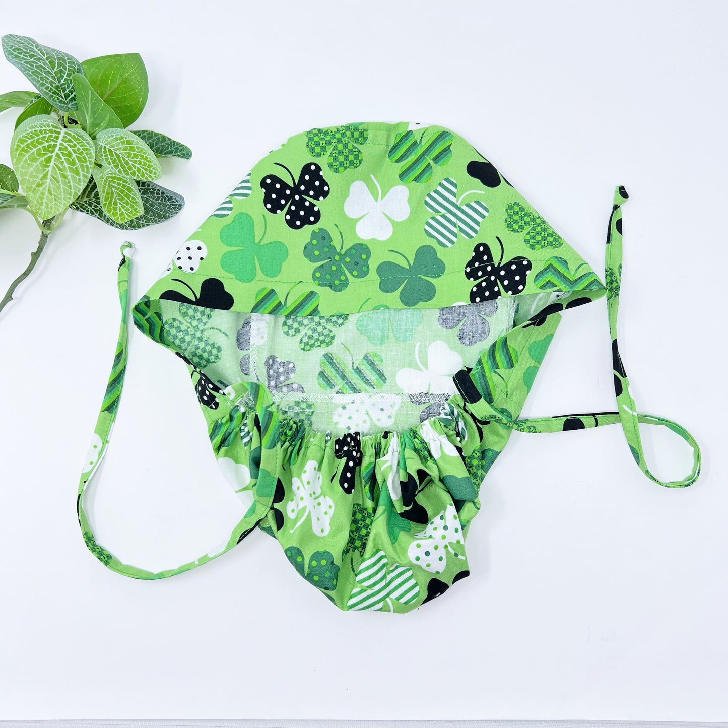 St. Patricks Day Ponytail Scrub Cap for Women