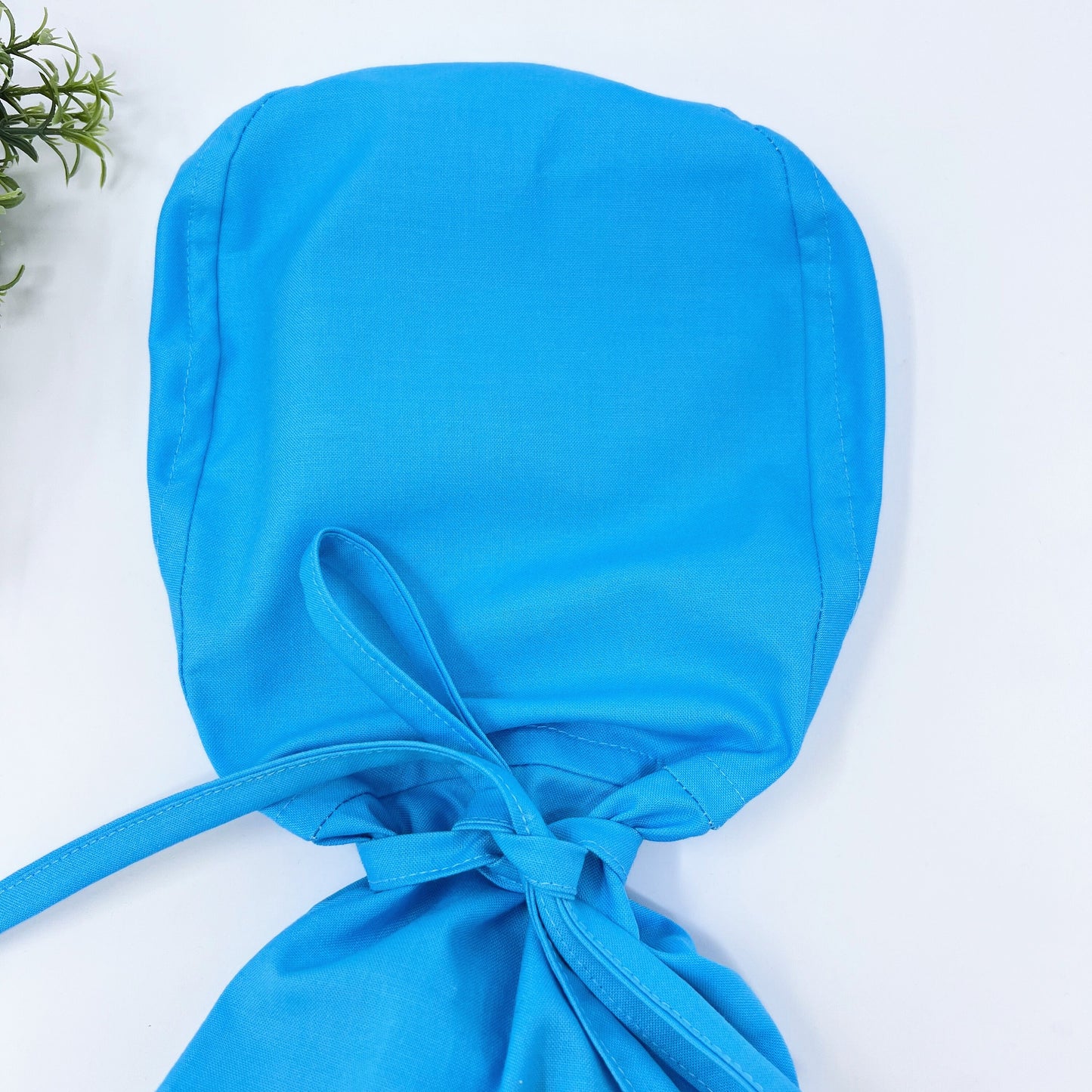 Blue Ponytail scrub cap,  Scrub cap with ponytail holder,  Surgical cap with ponytail, Scrub caps for women, surgery cap