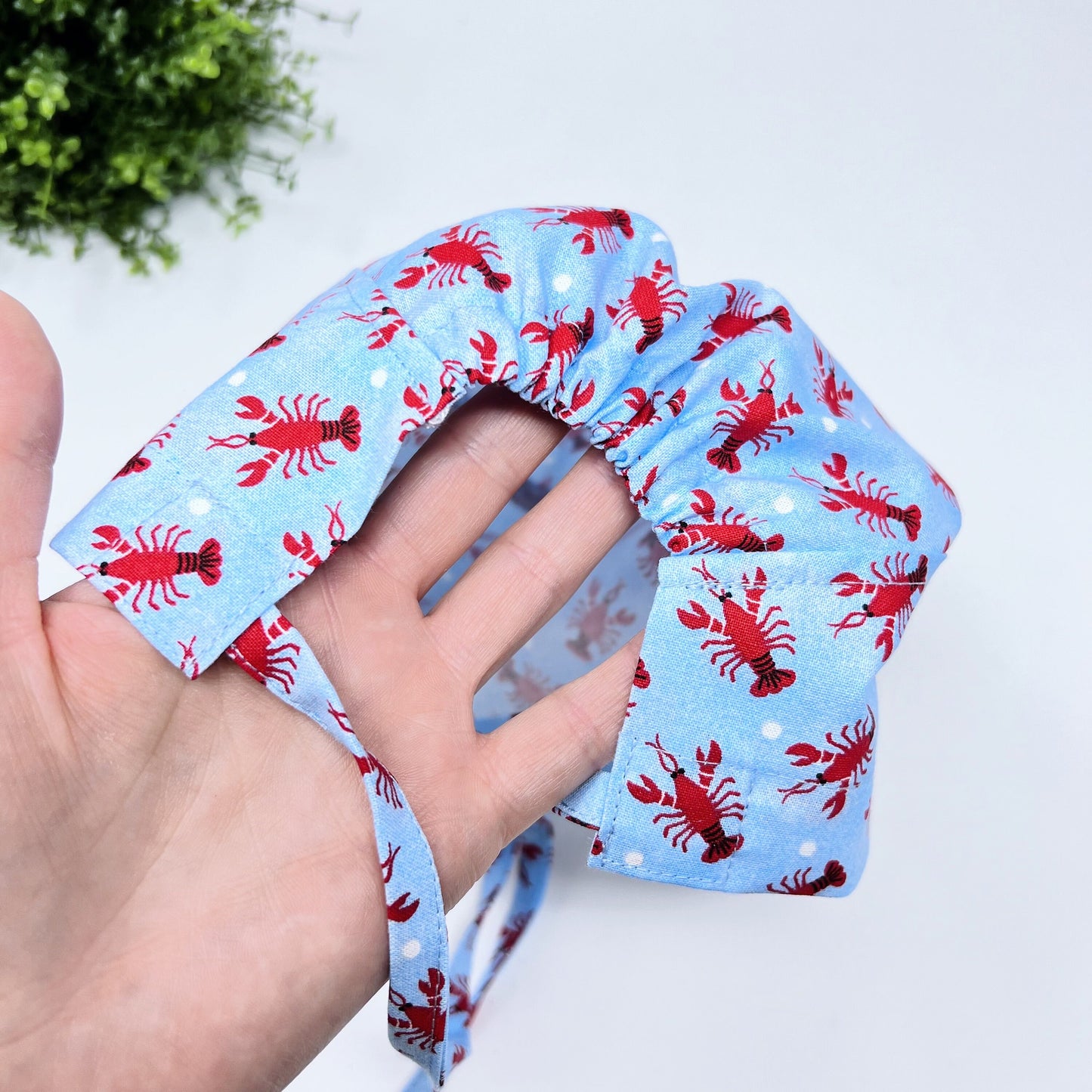 Lobster Print Scrub Cap. Dental scrub cap, Scrub caps for women. Scrub caps for men