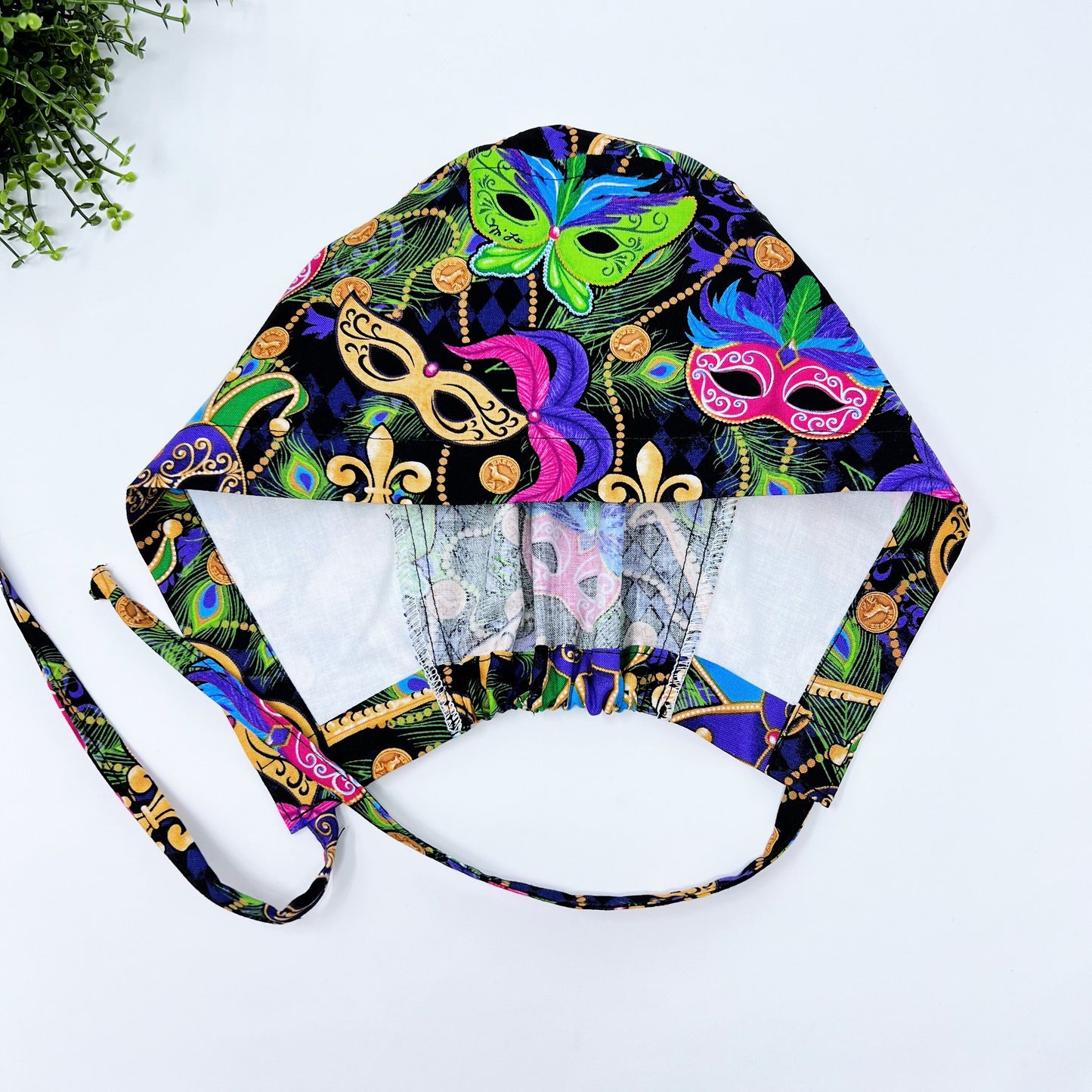 Mardi Gras scrub cap, Medical Scrub Cap, Dental scrub cap, Unisex Scrub cap.