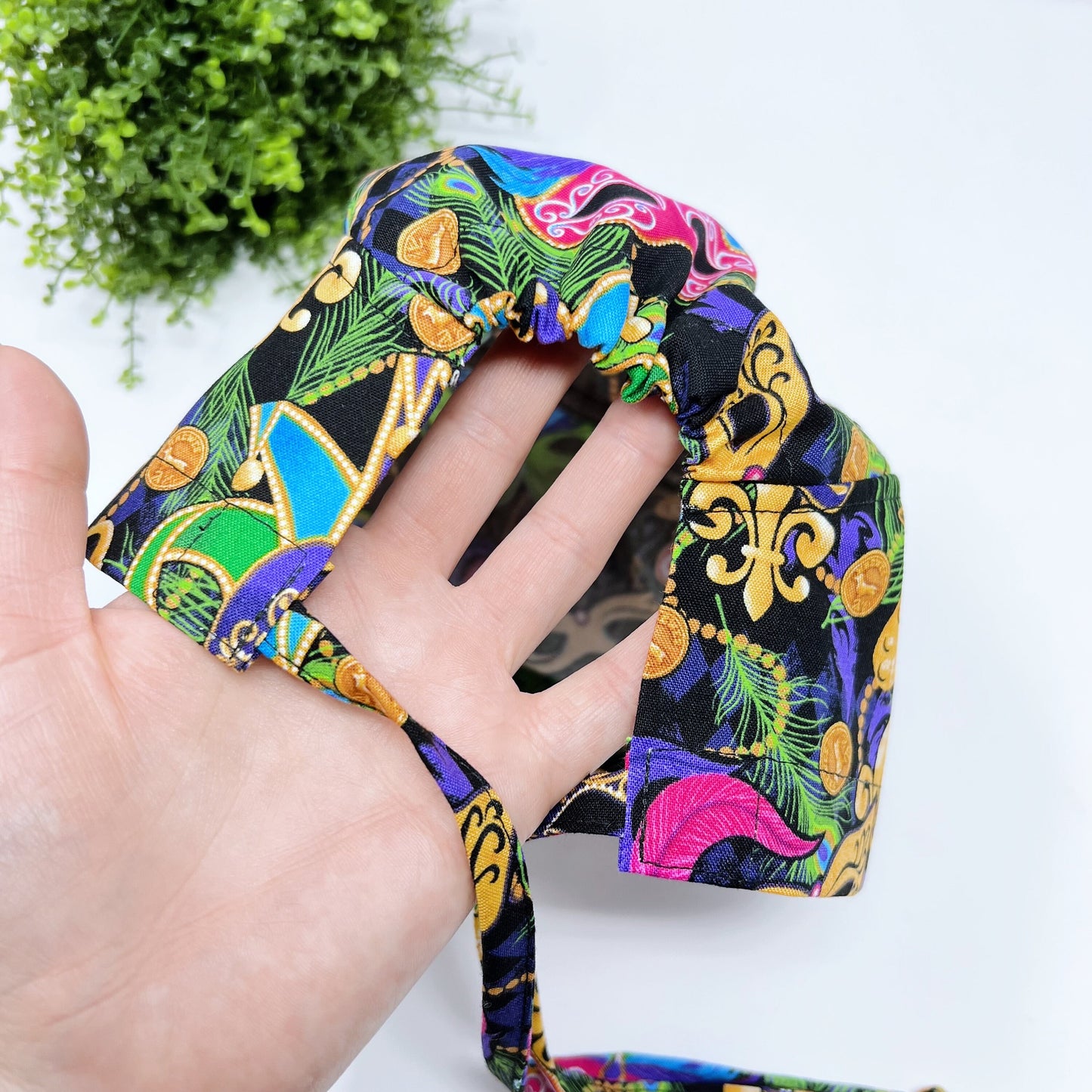 Mardi Gras scrub cap, Medical Scrub Cap, Dental scrub cap, Unisex Scrub cap.