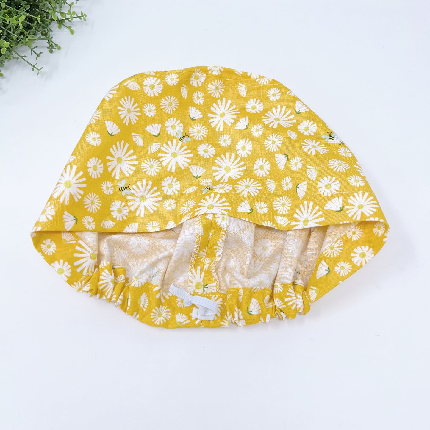 Flowers Euro Scrub Cap for Women, Surgical cap Satin Lined Option