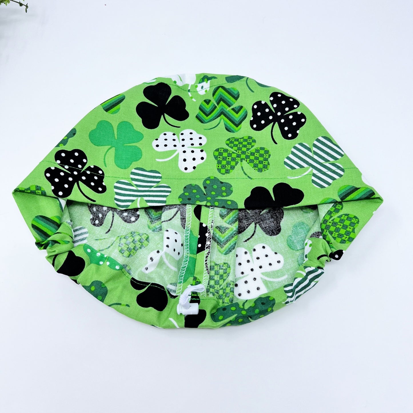 St. Patricks Day Euro Scrub Cap for Women, Surgical cap Satin Lined Option