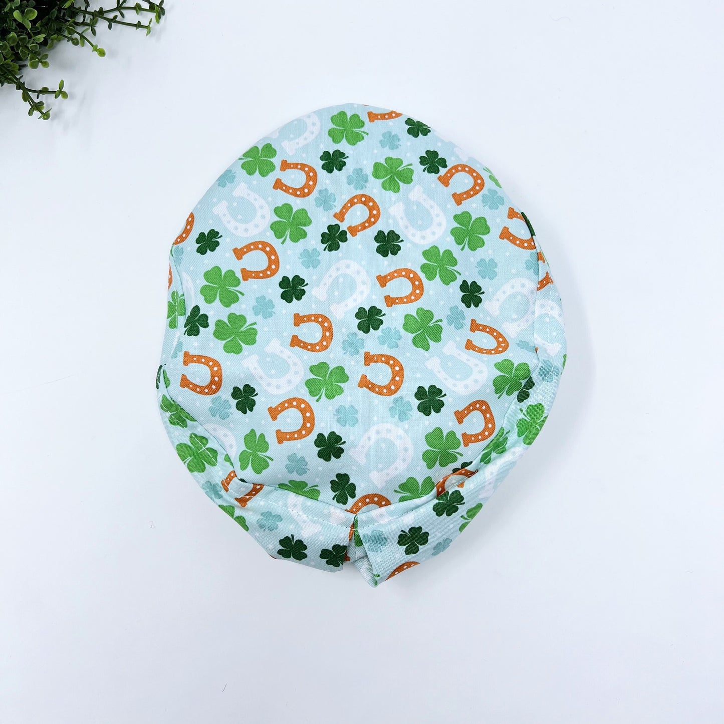 St. Patricks Day Euro Scrub Cap for Women, Surgical cap Satin Lined Option