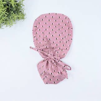 Bees Ponytail scrub cap for women with satin lined option by Paradise Caps.