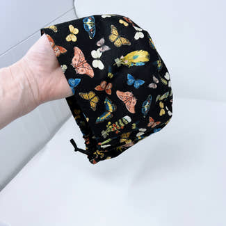 Butterflies Euro Scrub Cap for Women with Satin Lined Option by Paradise Caps.