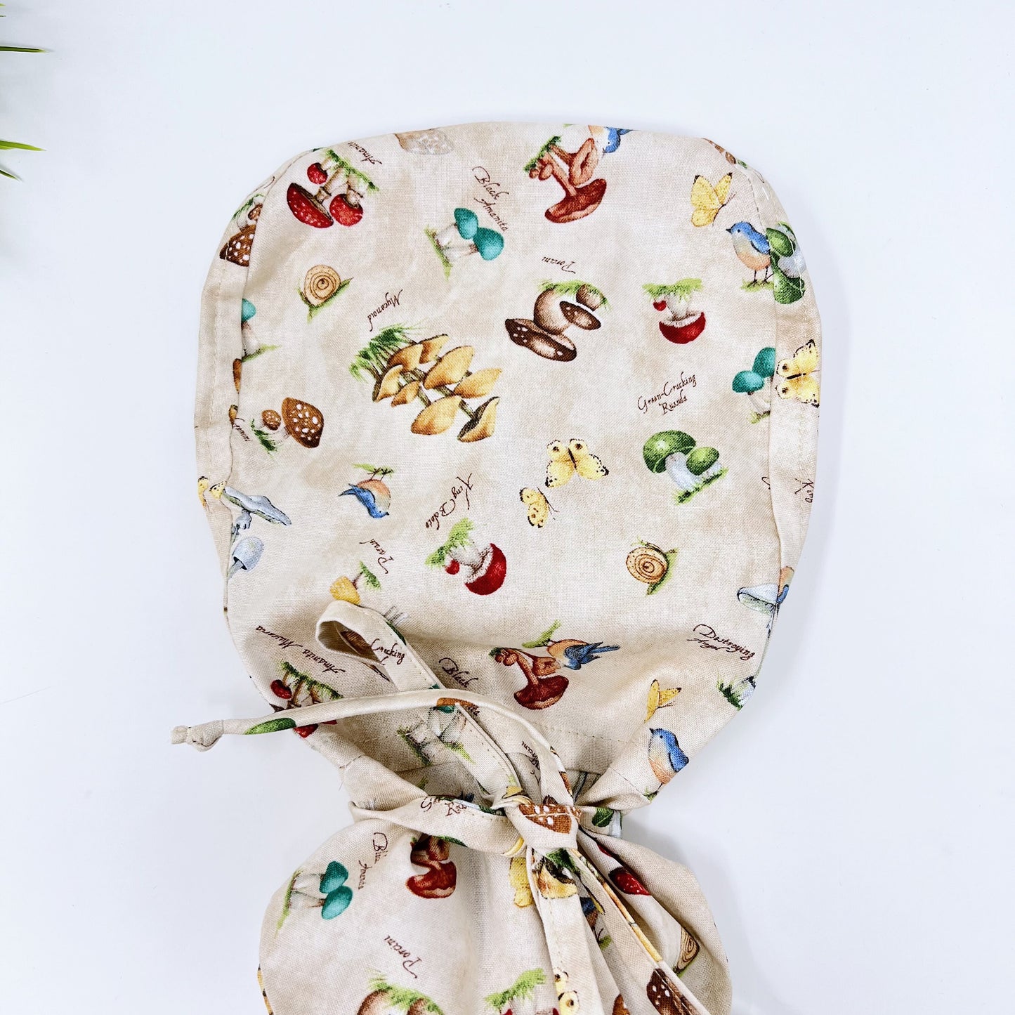 Mushrooms ponytail Scrub Cap. Surgical cap with ponytail, Scrub caps for women