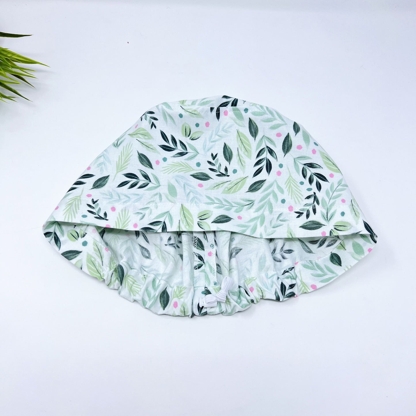 Flowers Euro Scrub Cap for Women, Surgical cap Satin Lined Option