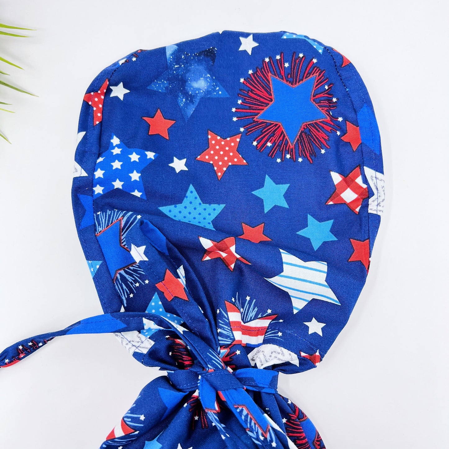 Patriotic ponytail scrub cap. Surgical cap with ponytail, Scrub caps for women, surgery cap