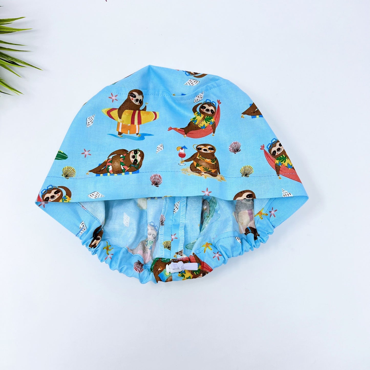 Summer Euro Scrub Cap for Women, Surgical cap Satin Lined Option