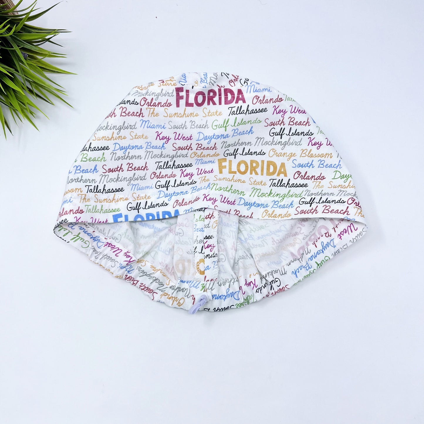 Florida's Euro Scrub Cap for Women, Surgical cap Satin Lined Option