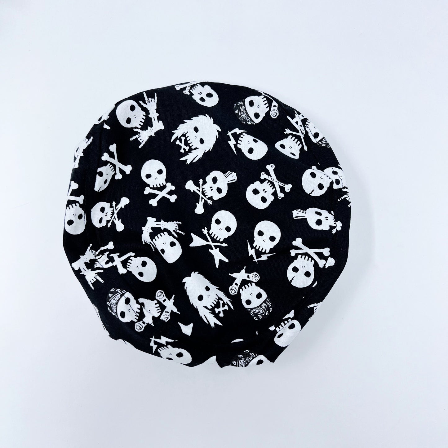 Halloween Euro Scrub Cap from premium cotton for Women, Surgical cap Satin Lined Option