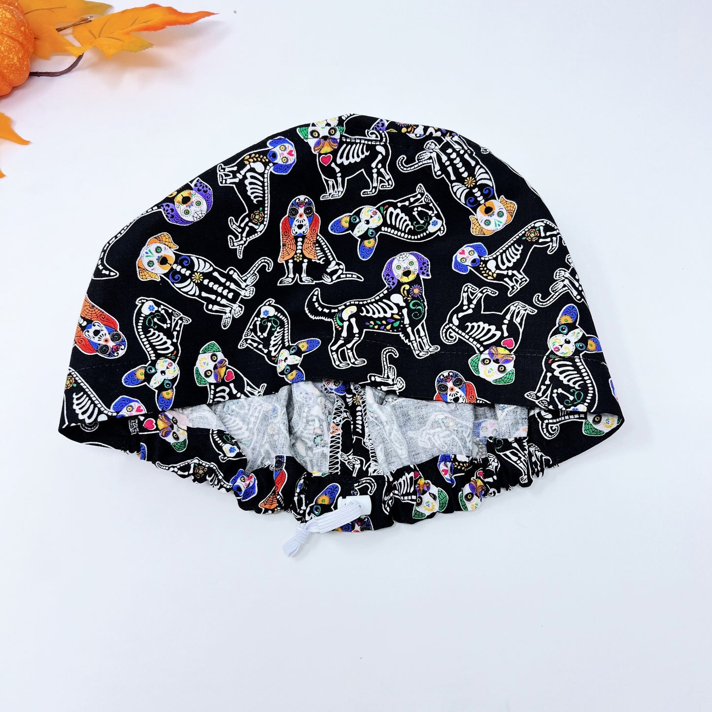 Halloween Euro Scrub Cap for Women, Surgical cap Satin Lined Option