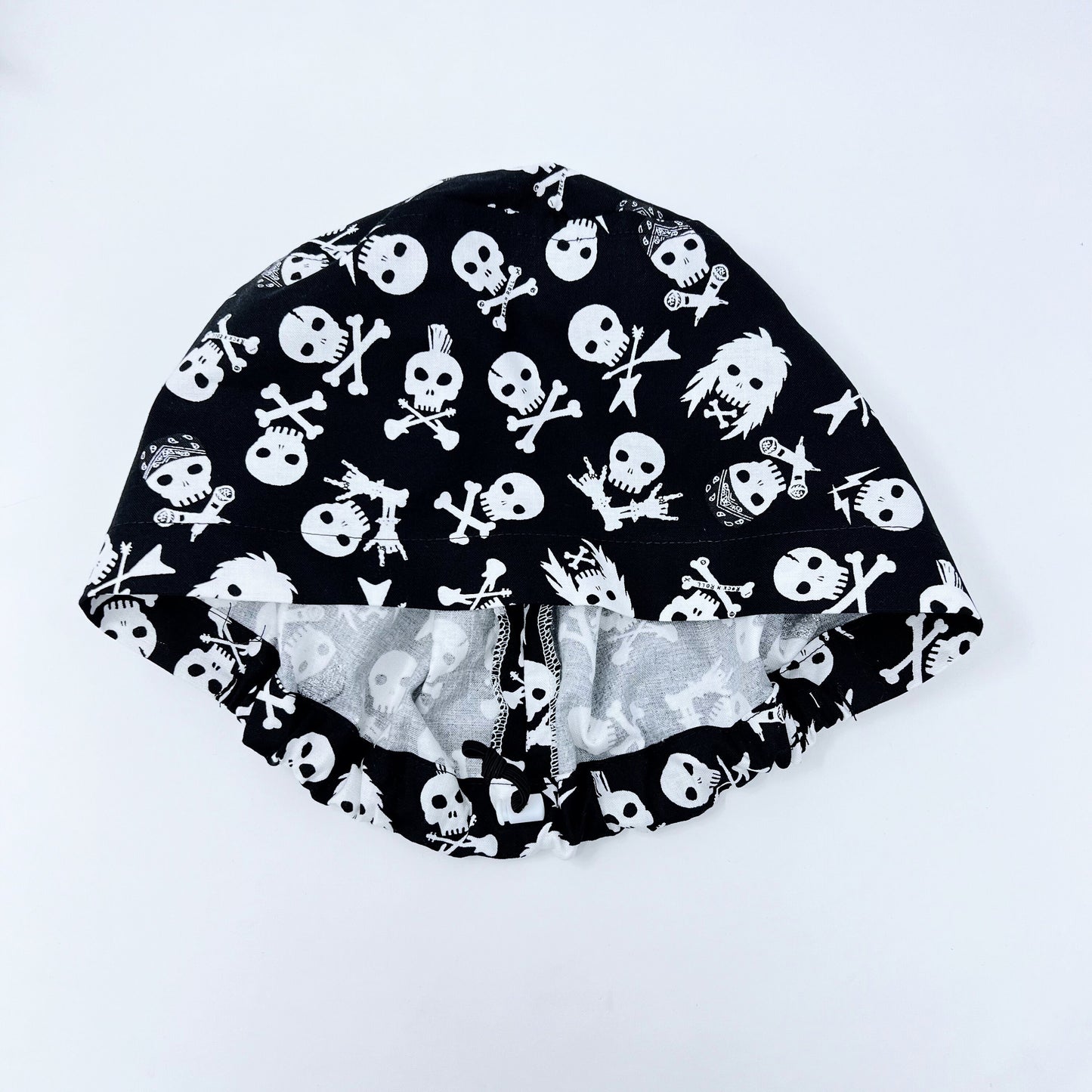 Halloween Euro Scrub Cap from premium cotton for Women, Surgical cap Satin Lined Option