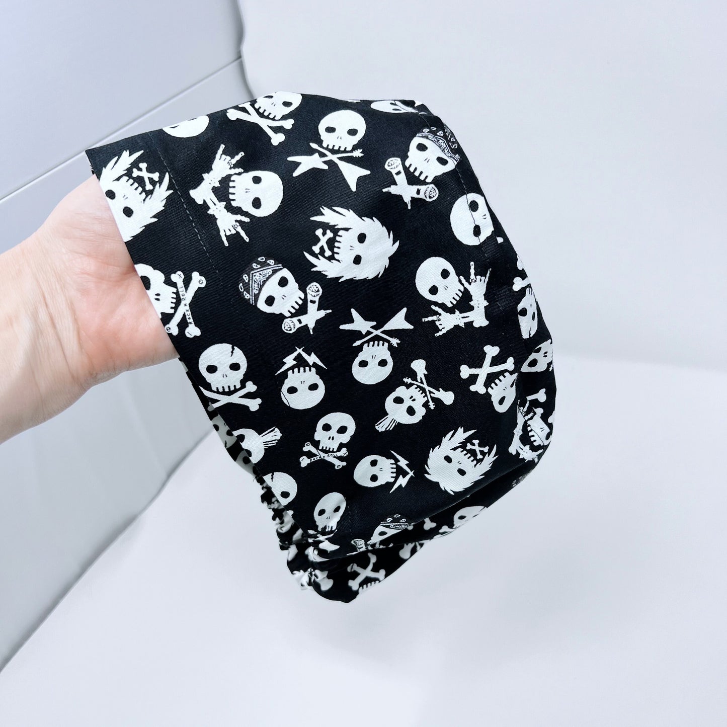 Halloween Euro Scrub Cap from premium cotton for Women, Surgical cap Satin Lined Option