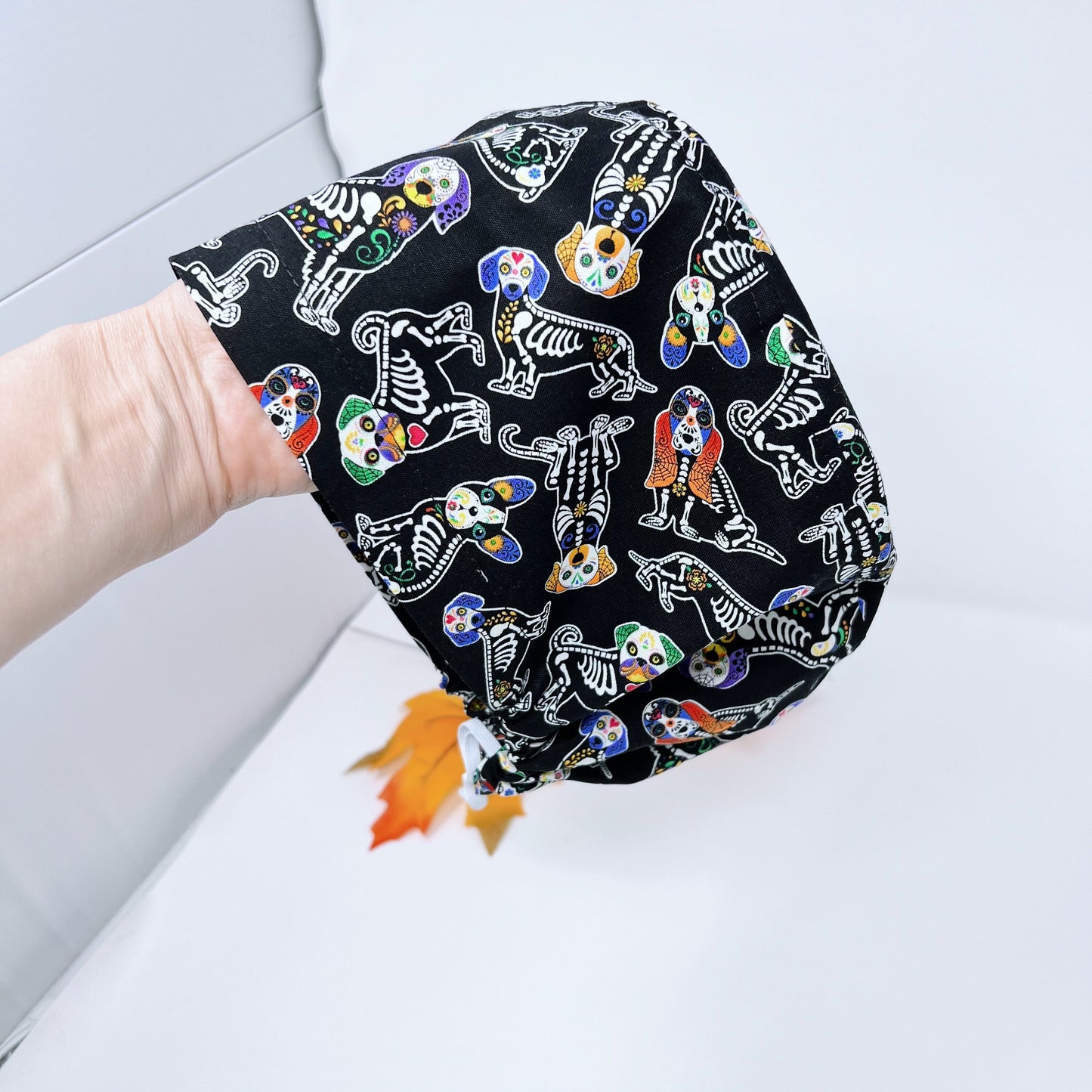 Halloween Euro Scrub Cap for Women, Surgical cap Satin Lined Option