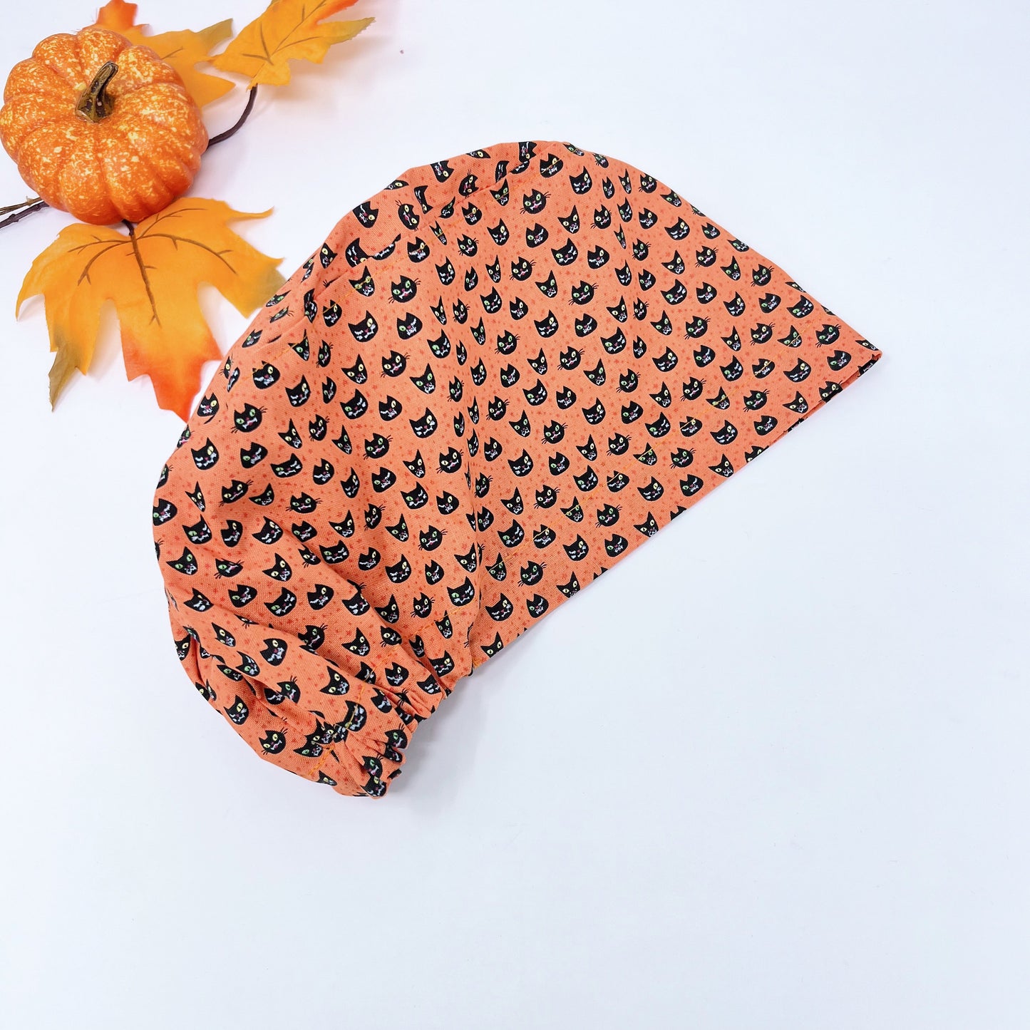 Halloween Euro Scrub Cap for Women, Surgical cap Satin Lined Option