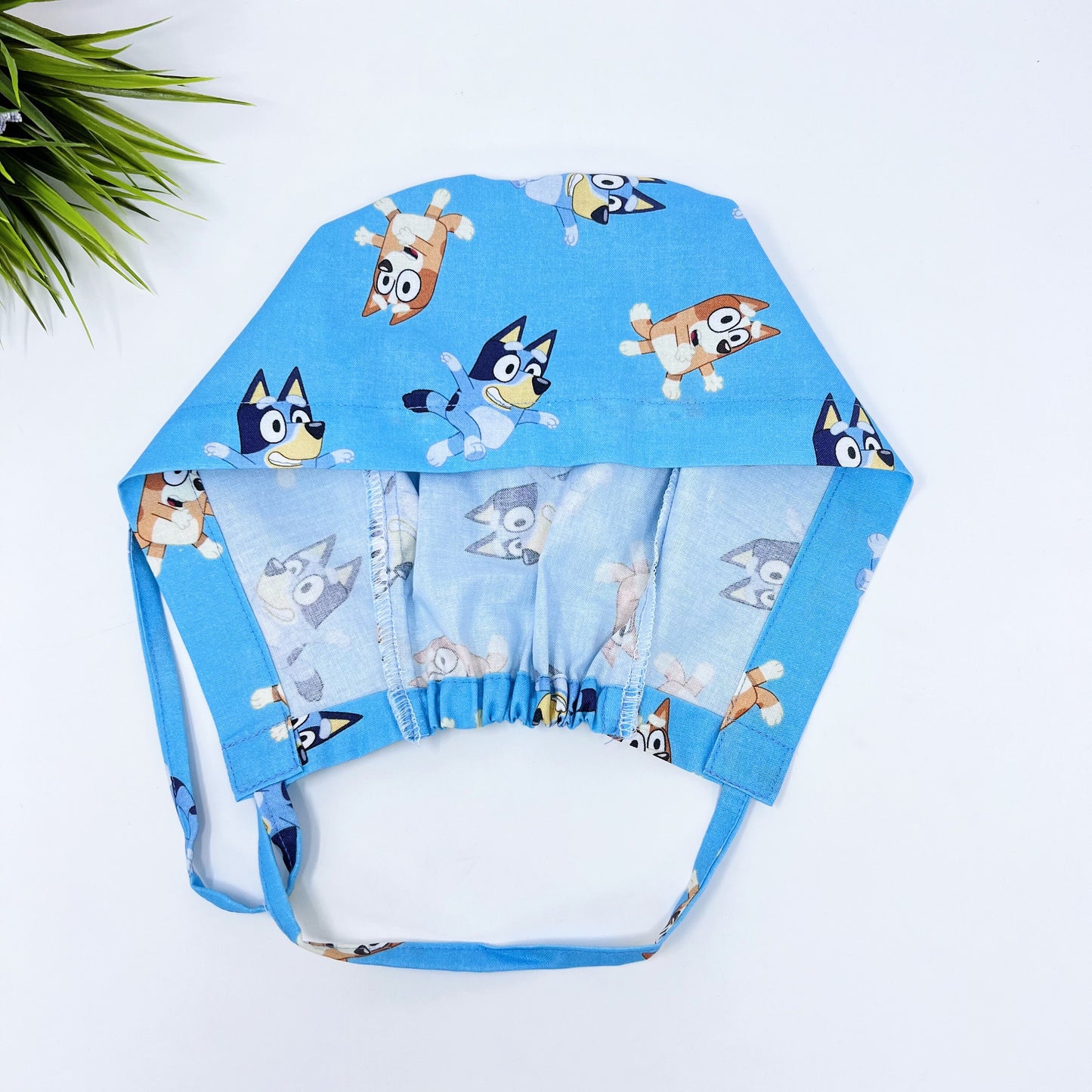 Funny Bluey scrub cap. Blue scrub cap for men