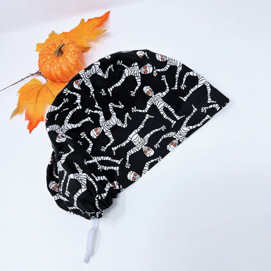 Halloween Euro Scrub Cap for Women, Surgical cap Satin Lined Option