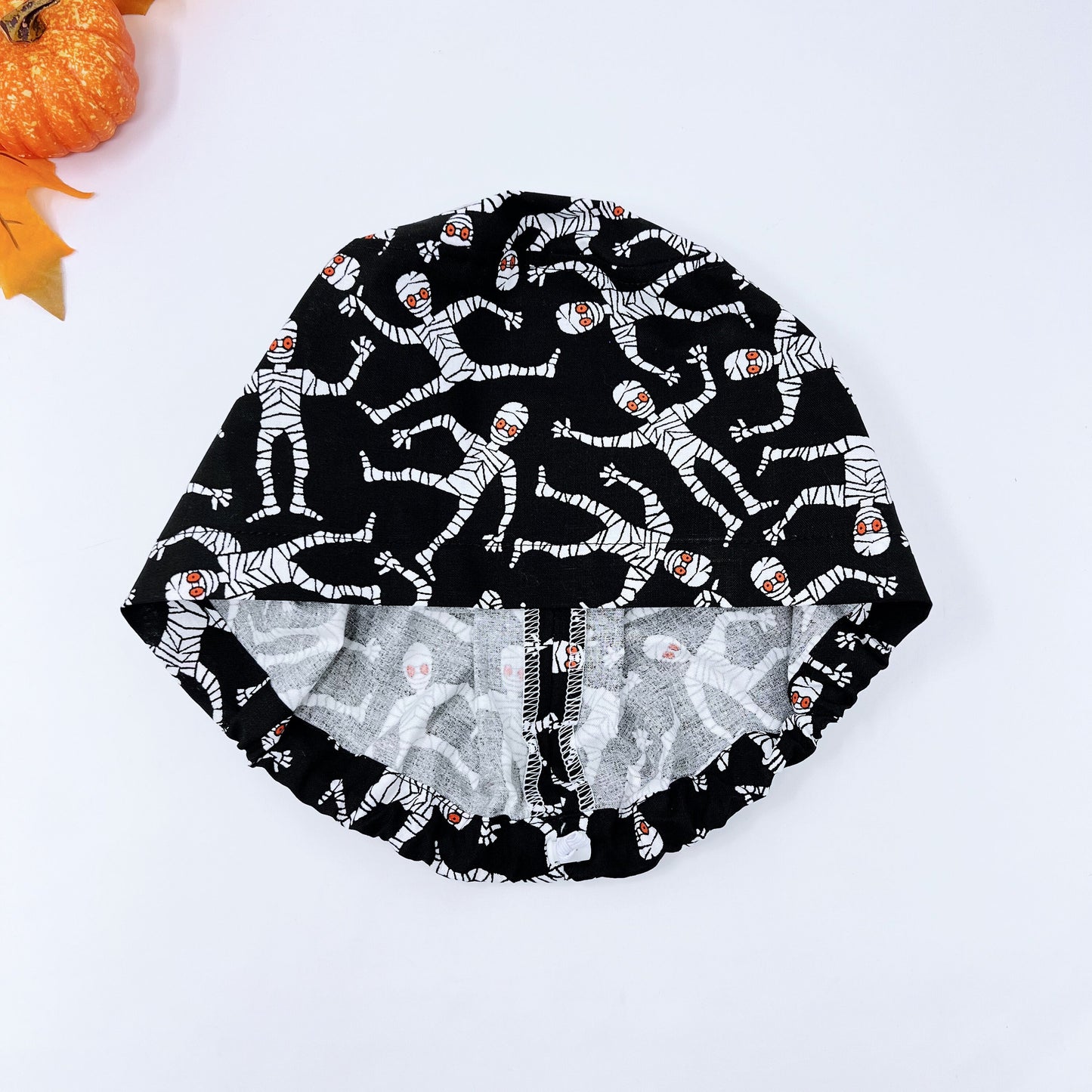 Halloween Euro Scrub Cap for Women, Surgical cap Satin Lined Option